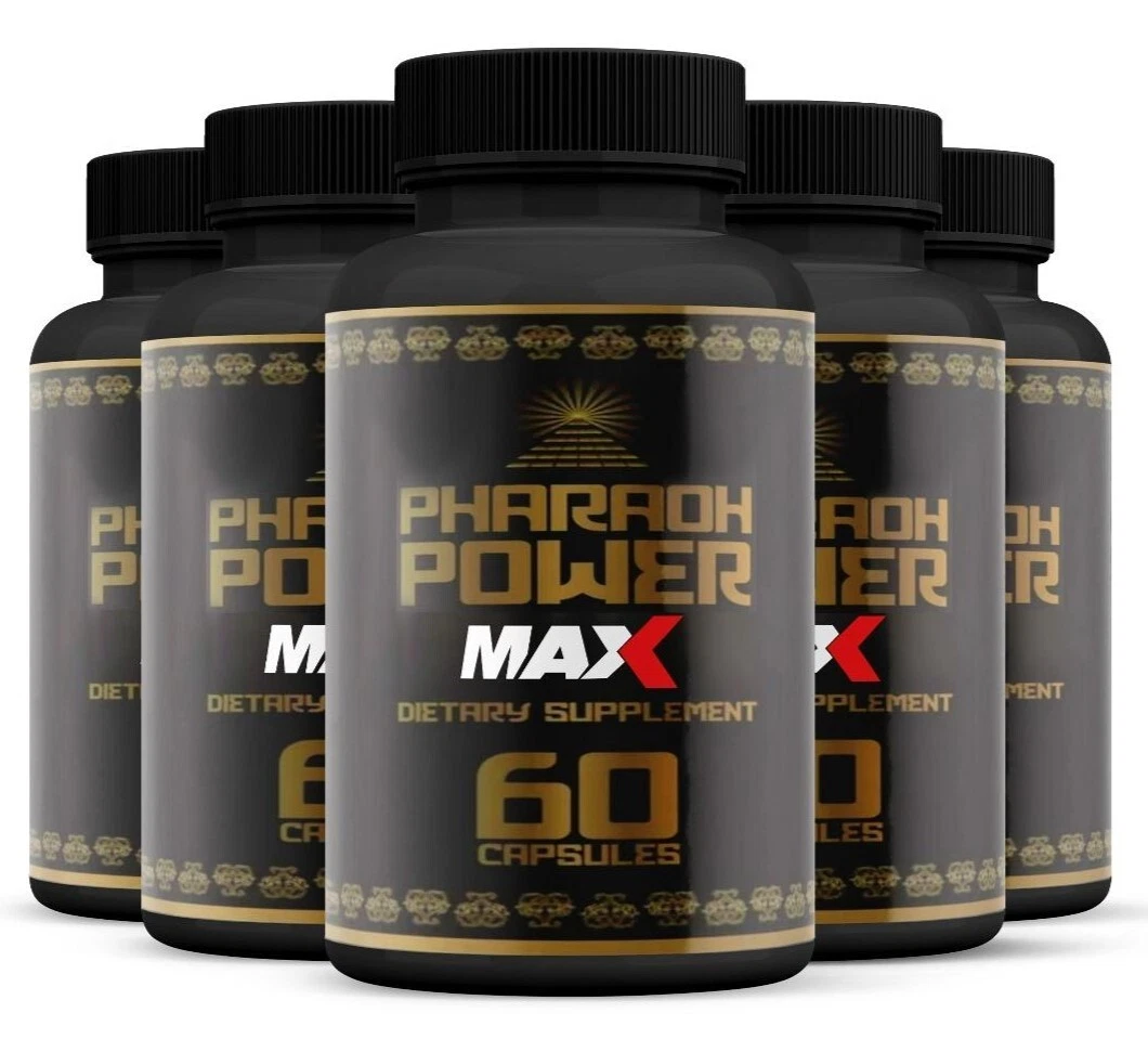 (5 팩) Pharoah Power MAX 포뮬러 알약 남성 건강 보조제 에너지 향상