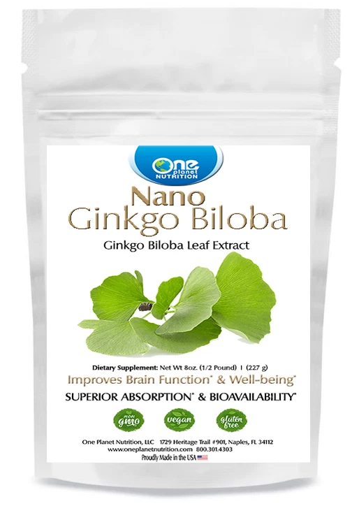 One Planet Nutrition Nano Ginkgo Biloba Powder - 8 oz (227 Servings)