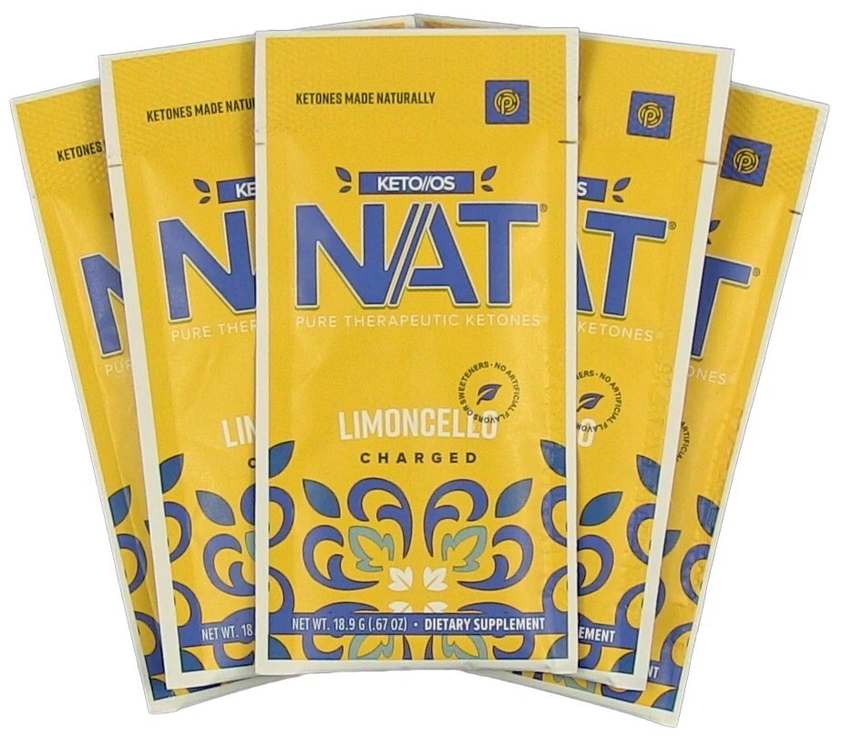 Pruvit Limoncello OS NAT Ketones Charged Sample 5 Pack - Fan Favorite!