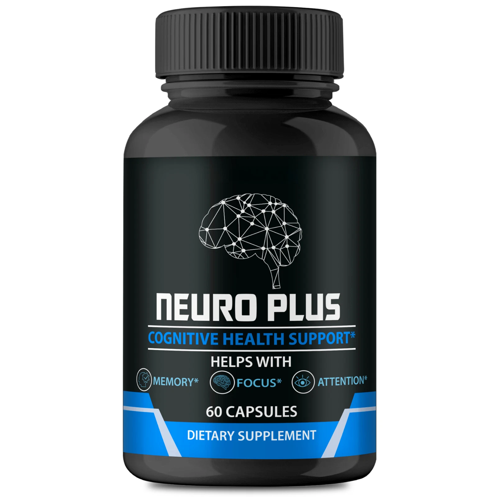 Neuro Plus Brain & Focus Cognitive Pills to Improve Memory & Brain Fog 60ct