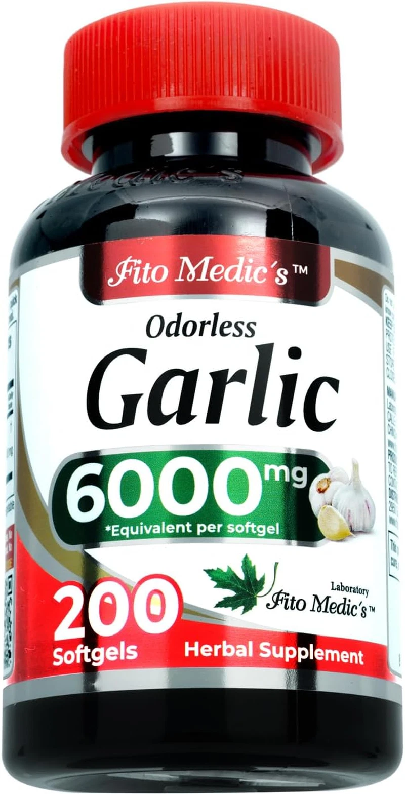 Garlic Pills 6000 mg Equivalent 200 softgels Organic Garlic 200 Softgels Garlic