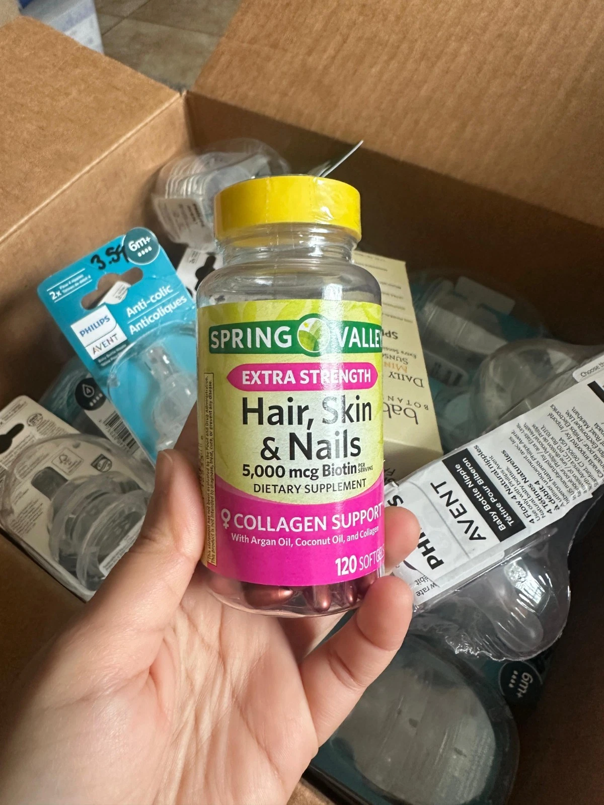 Spring Valley Hair, Skin & Nails Caplets Dietary Supplement, 120 Count