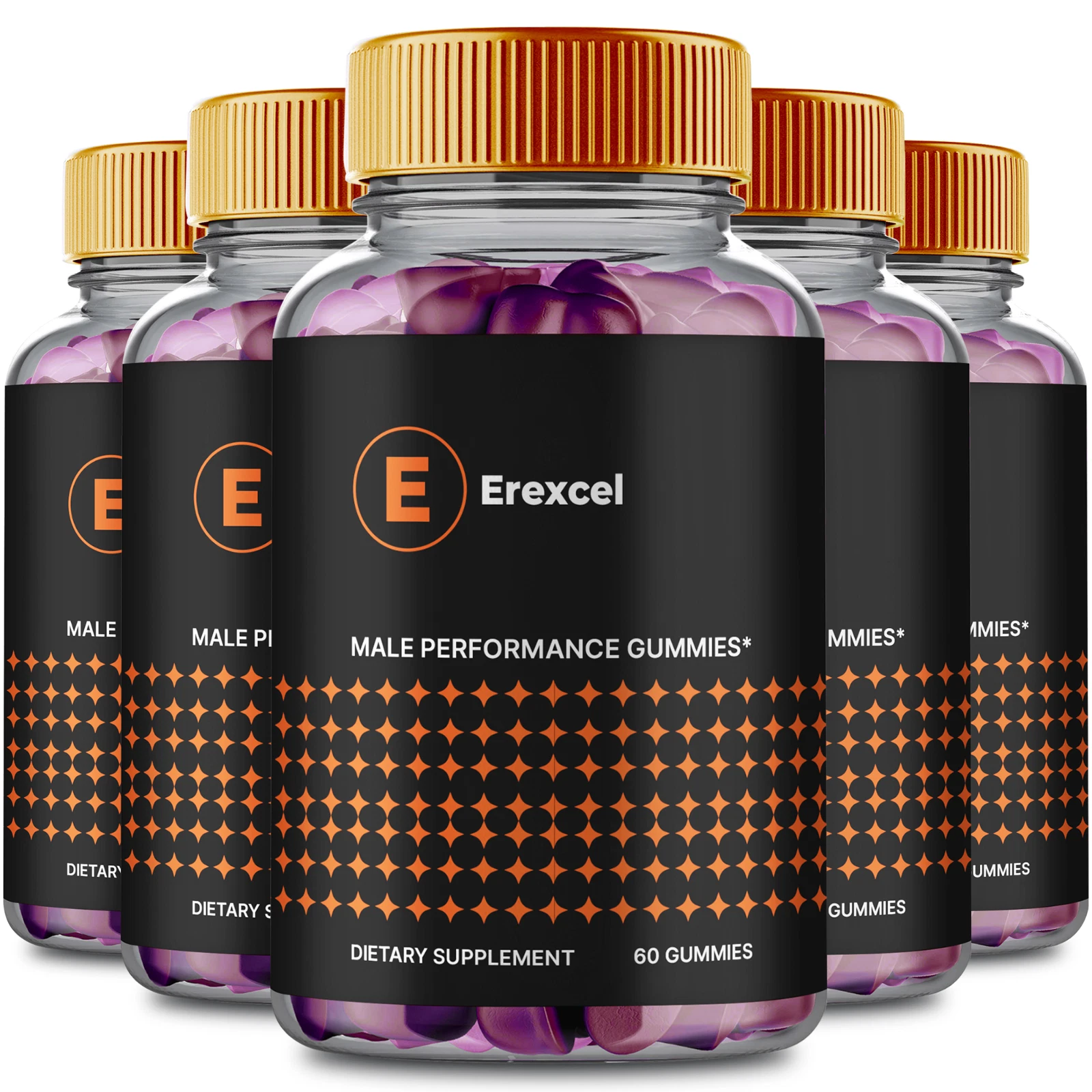 (5 Pack) Erexcel Ultimate Enhancement Gummy for Men, Erex Cel Ultimate Male
