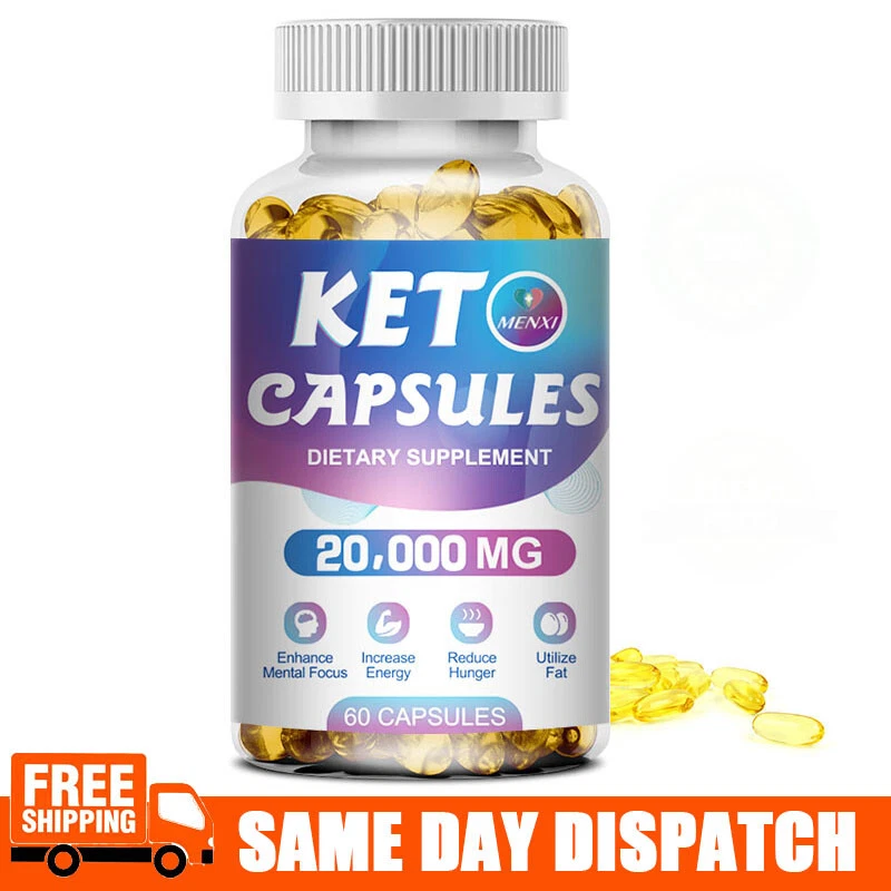KETO BHB 20000mg Ketone FAT BURNER RAPID Weight Loss Diet Pills Ketosis 60 Caps