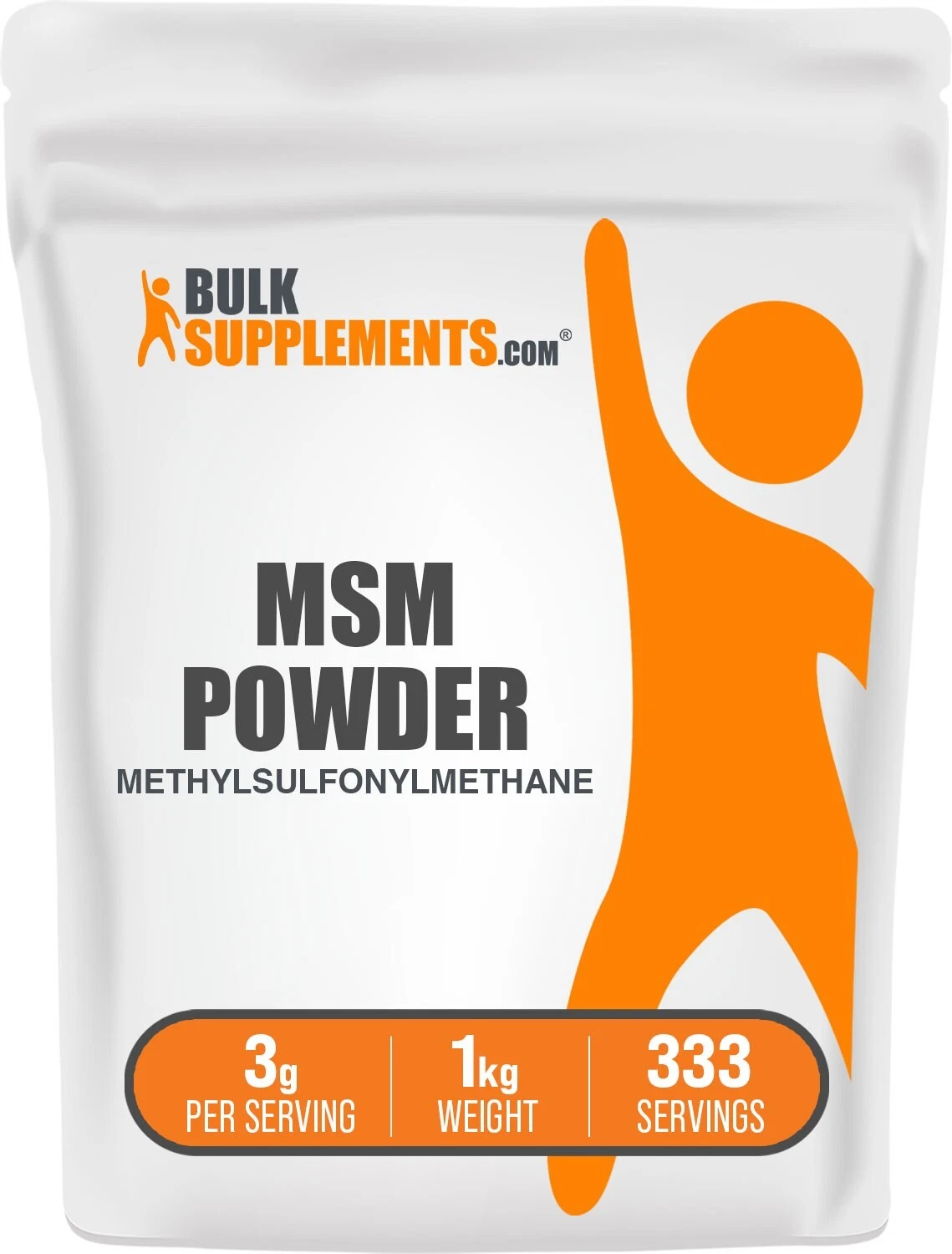 BulkSupplements MSM (Methylsulfonylmethane) Powder 1kg - 3g per Serving