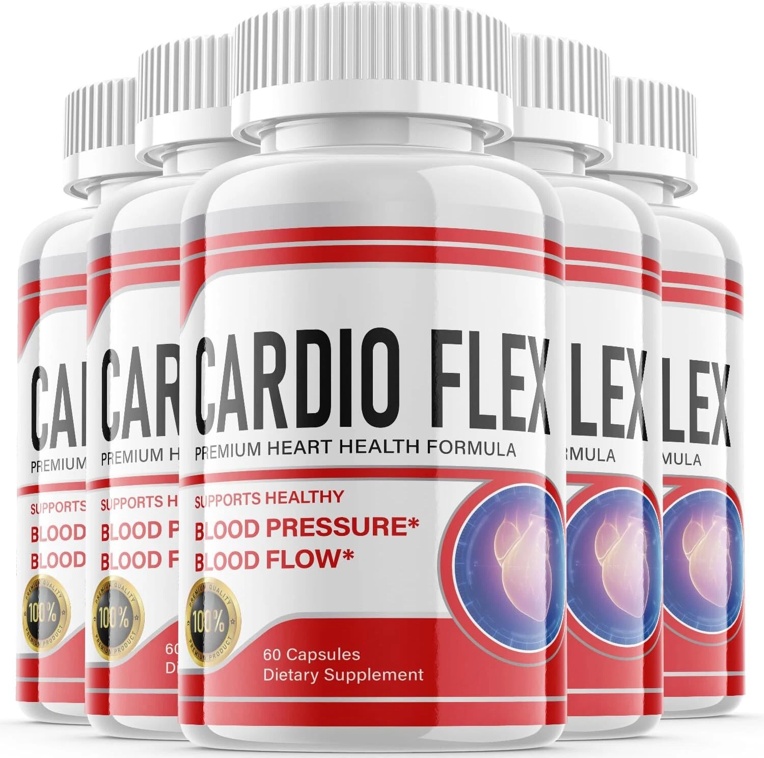 Cardio Flex Pills-Cardio Flex For Blood Pressure & Sugar Support OFFICIAL-5 Pack