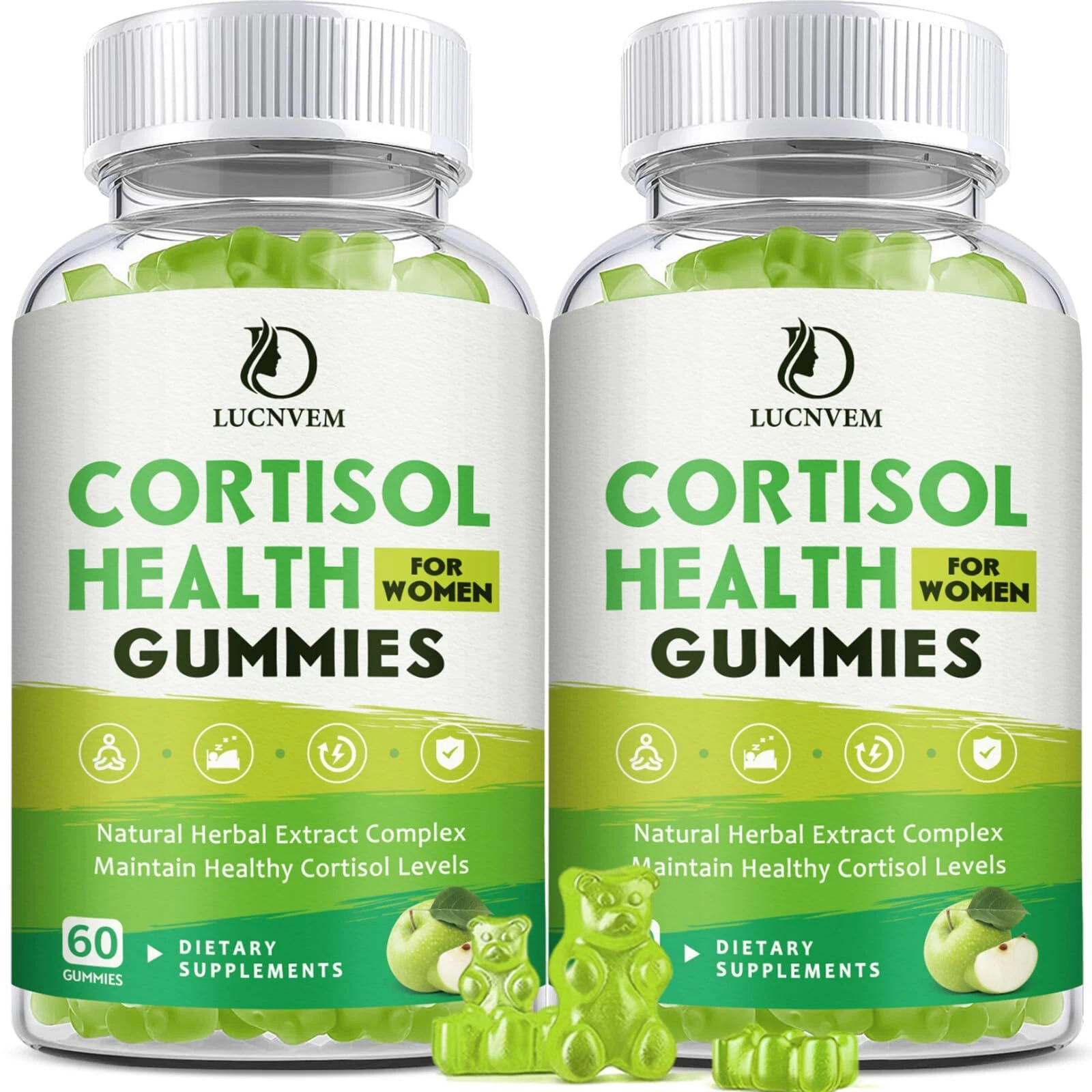 LUCNVEM Cortisol Supplements Gummies for Women Magnesium Ashwagandha Rhodiola...