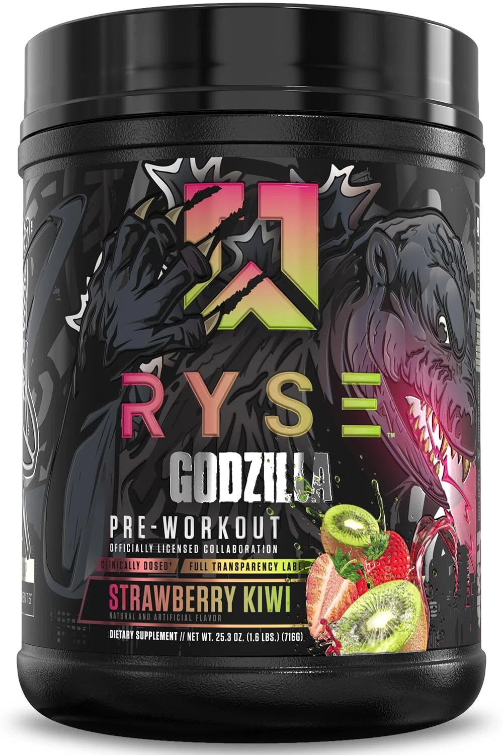 Ryse Godzilla X Noel Deyzel Pre Workout Powder - Strawberry Kiwi - 400mg Caff...