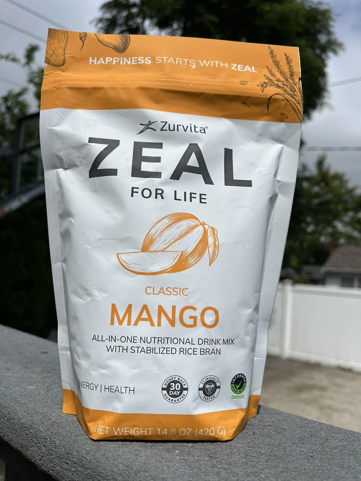 Zurvita Zeal for Life CLASSIC MANGO Energy & Health Drink (14.8 oz) EXP 09/2026