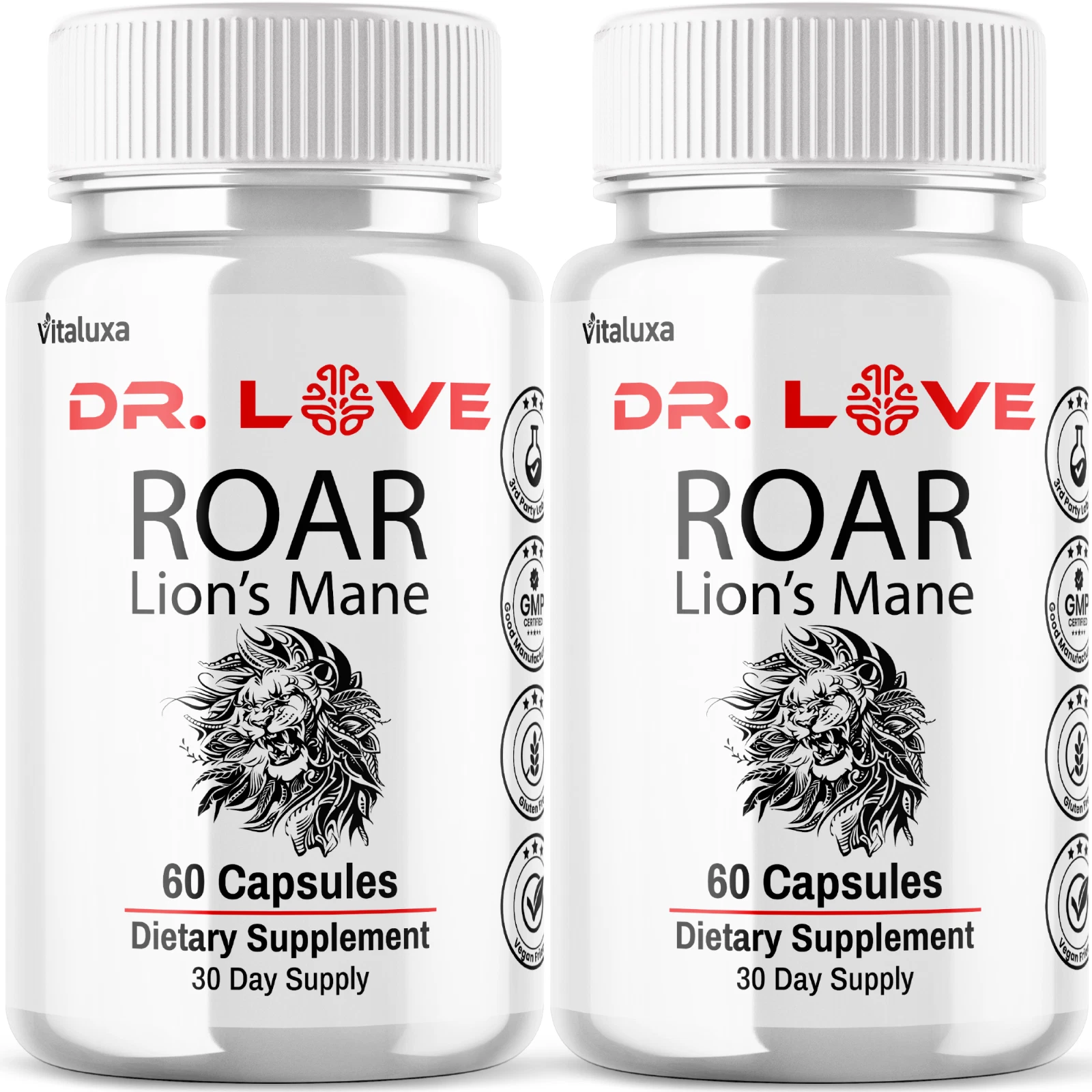 (2 Pack) Dr. Love Roar Energy and Vitality Male Health Supplement (120 Capsules)