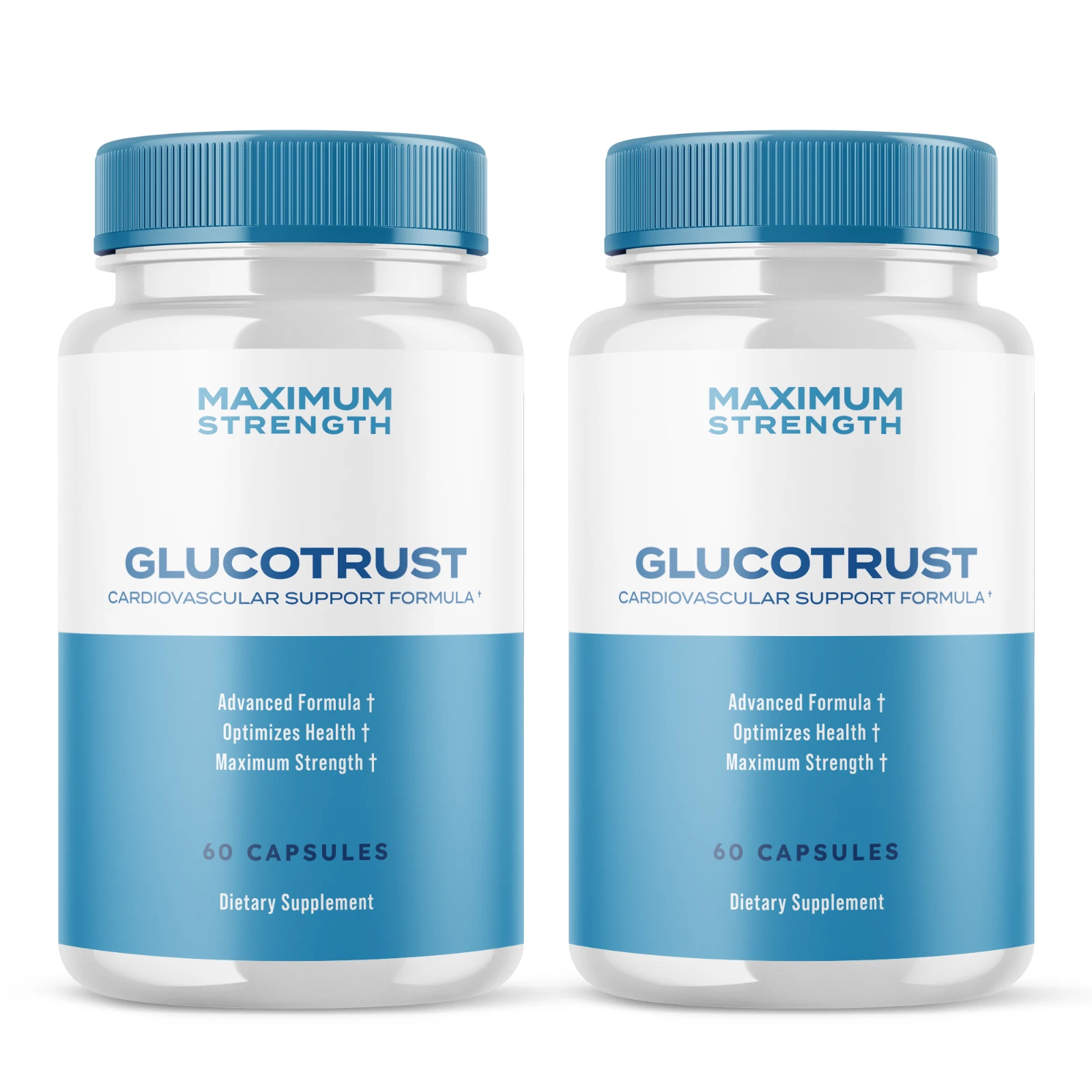 (2 Pack) Glucotrust, Glucotrust Blood Sugar Support Supplement (120 Capsules)