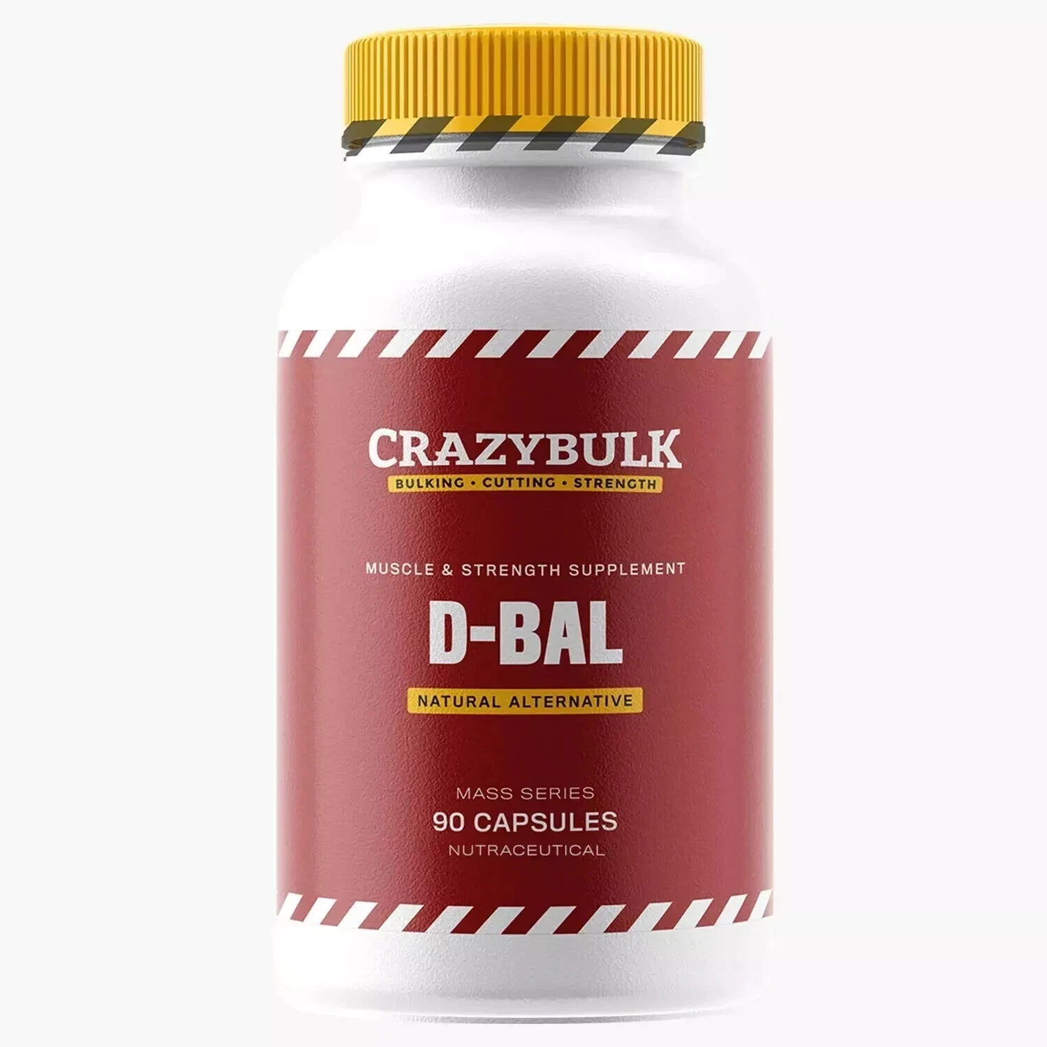 CRAZYBULK D-BAL MUSCLE BUILDER STRENGTH GAIN 90 CAPSULES | Pack of 1 .