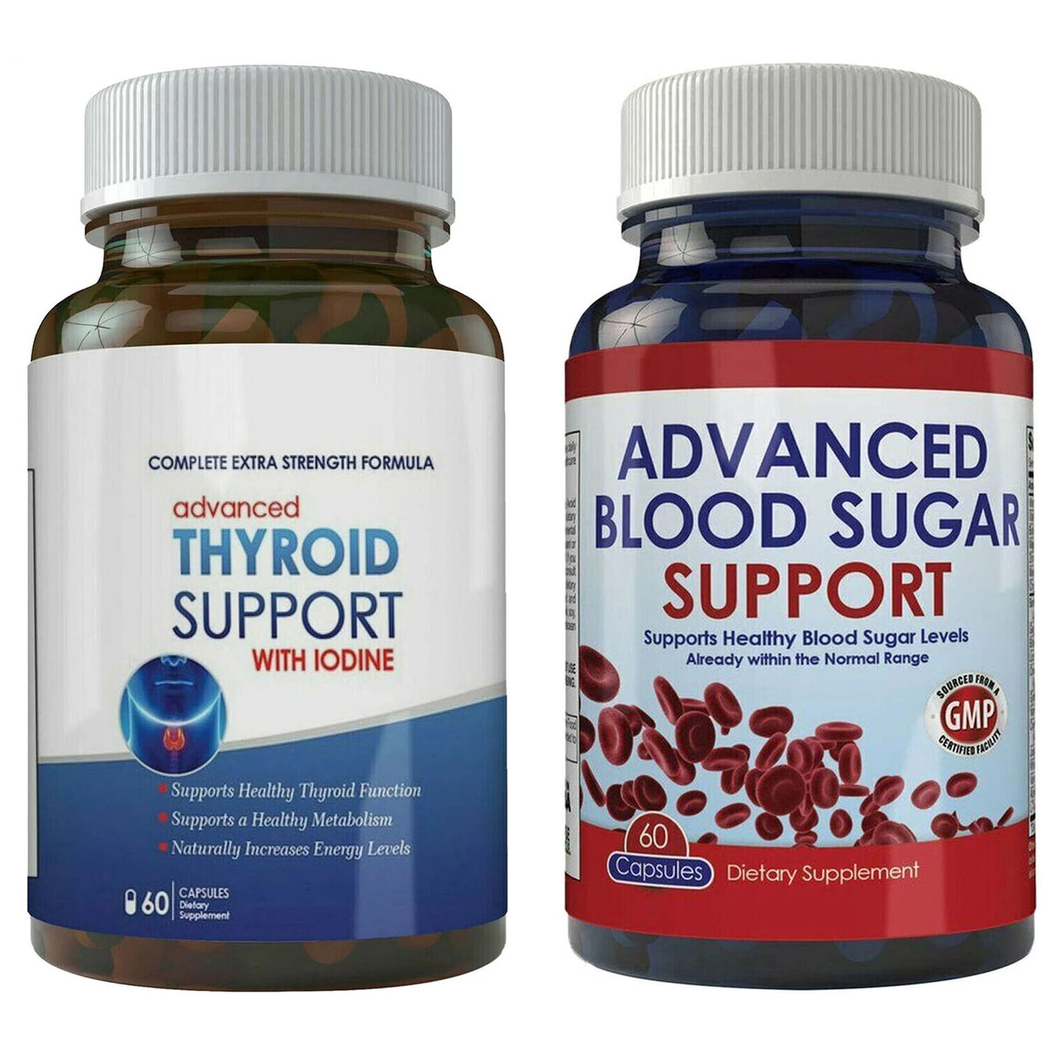 Thyroid Support with Iodine Caps Ultimate Support Blood Weight Loss Caps 2 Pack