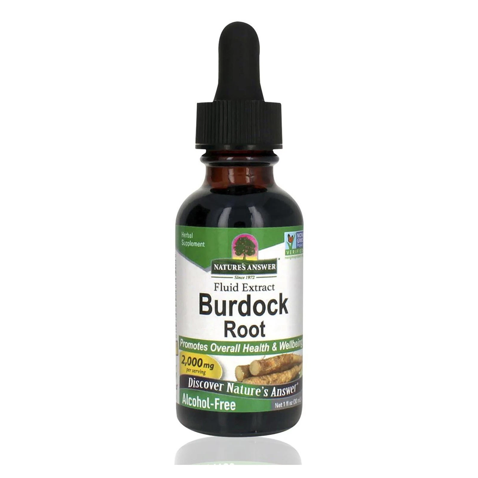 2 Pack Burdock Root AF - 2000mg by Natures Answer for Unisex - 1 oz Dietary Supp