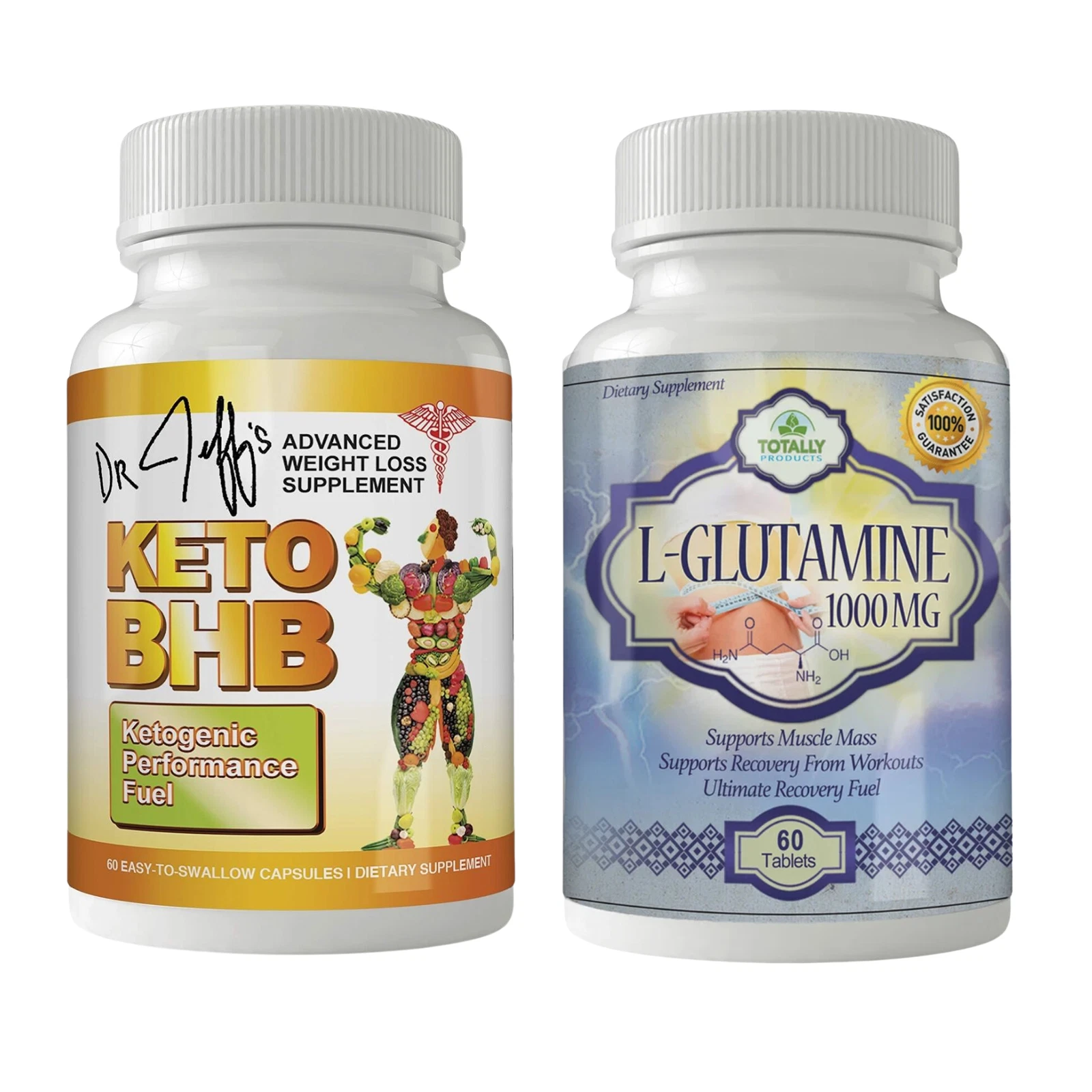Keto BHB Weight Loss Ketogenic Diet Pills L-Glutamine Supplement Muscle Growth