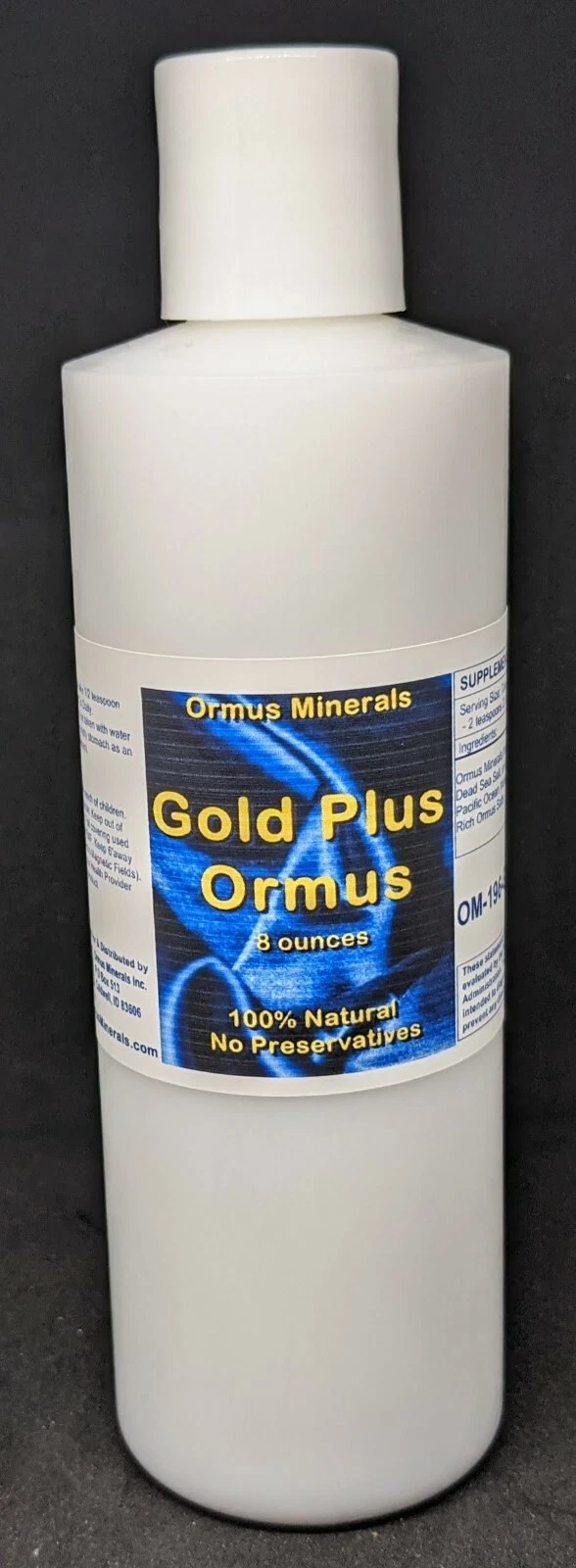 Gold Plus Ormus Minerals Mental Health Immunity Skin Electrolytes Energy 16oz