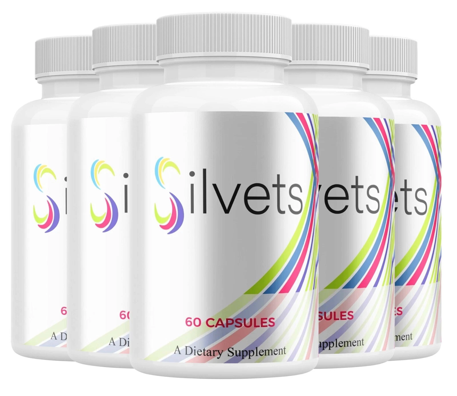 (5 Pack) Silvets Maximum Strength Supplement ,Silvetts Dietary Capsules