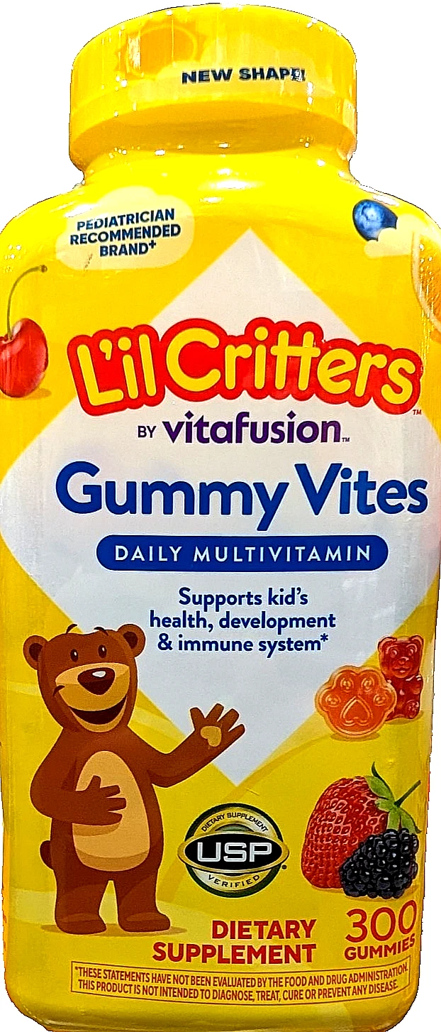 L'il Critters Gummy Vites Daily Multivitamin with VitC+D 300 Gummies EXP 09/2026