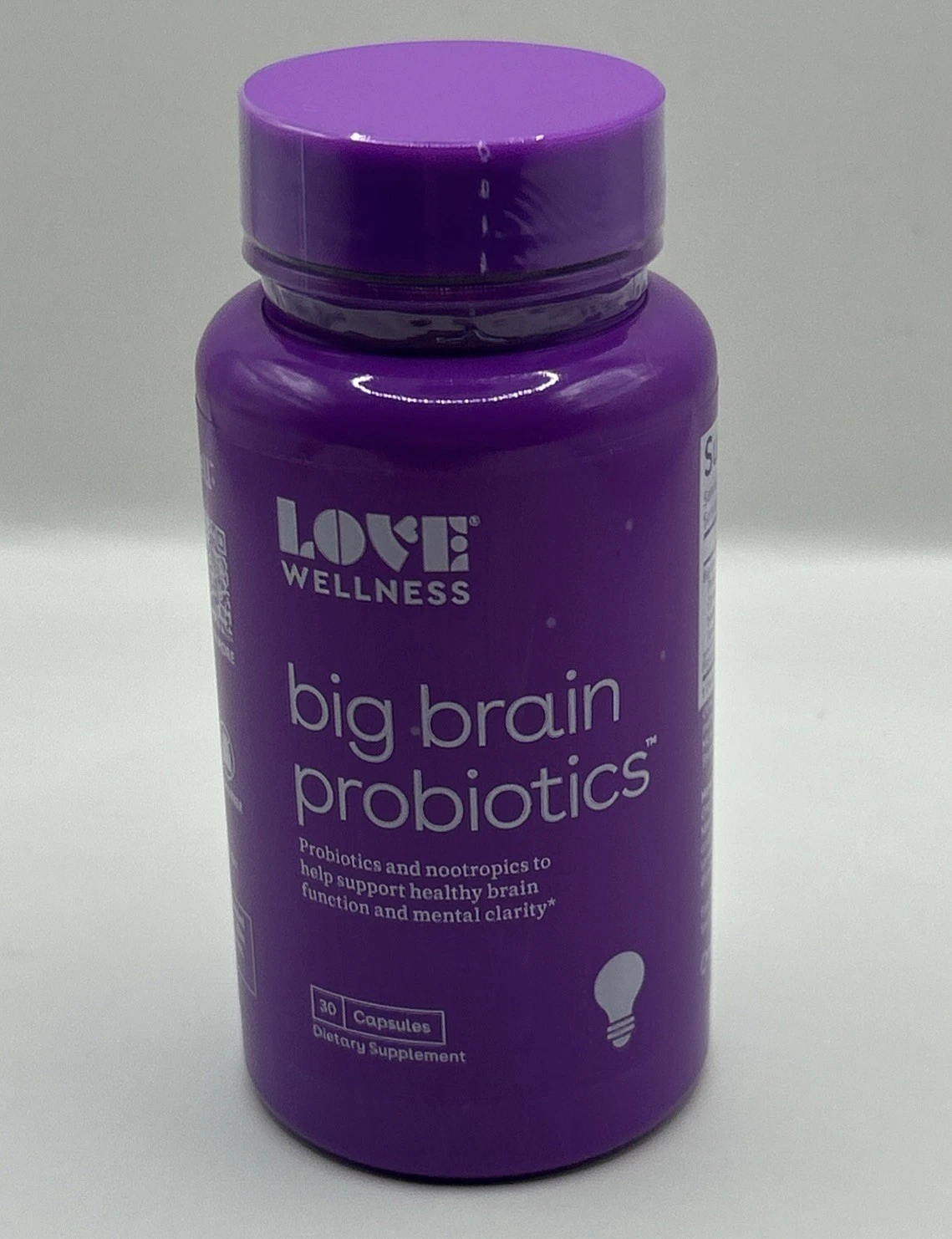 Love Wellness Big Brain Probiotics Nootropics Healthy Brain 30 Count Exp-08/2027