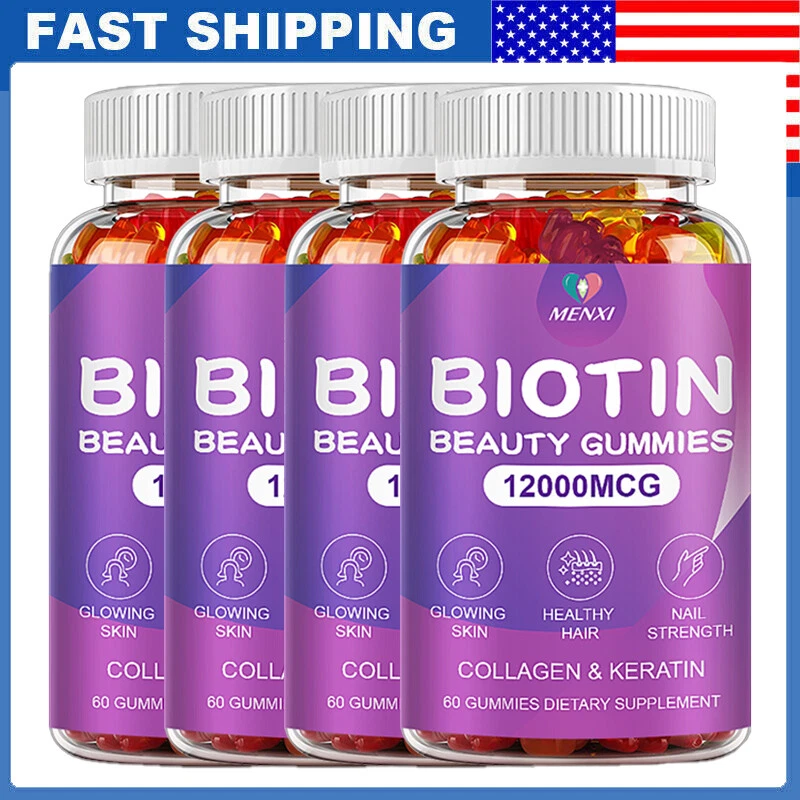 Collagen Biotin Gummies for Hair,Skin,Nails,Premium Collagen Vitamin Supplement