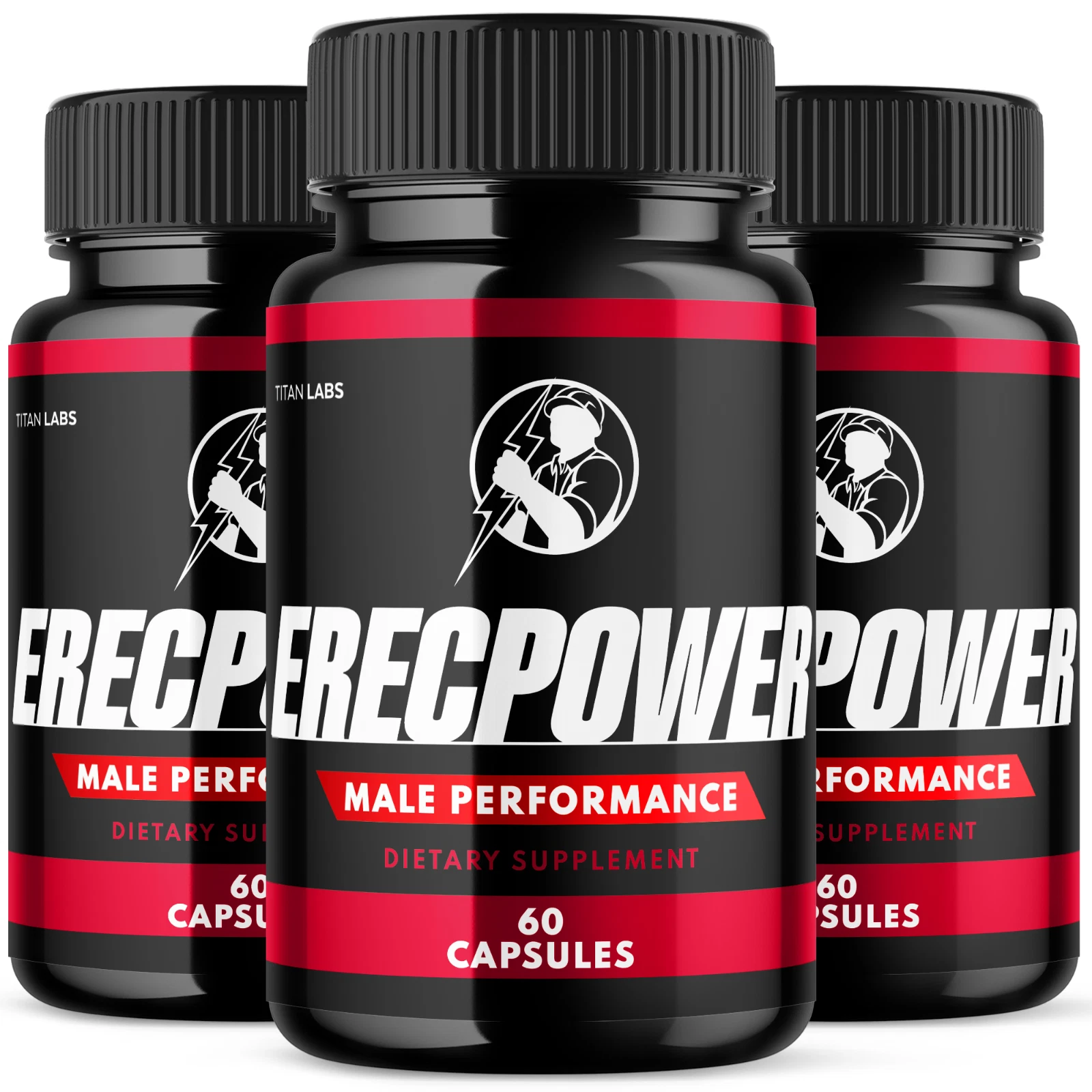 (3 Pack) Erecpower for Men, Erec Power Advance Male Support Pills (180 Capsules)