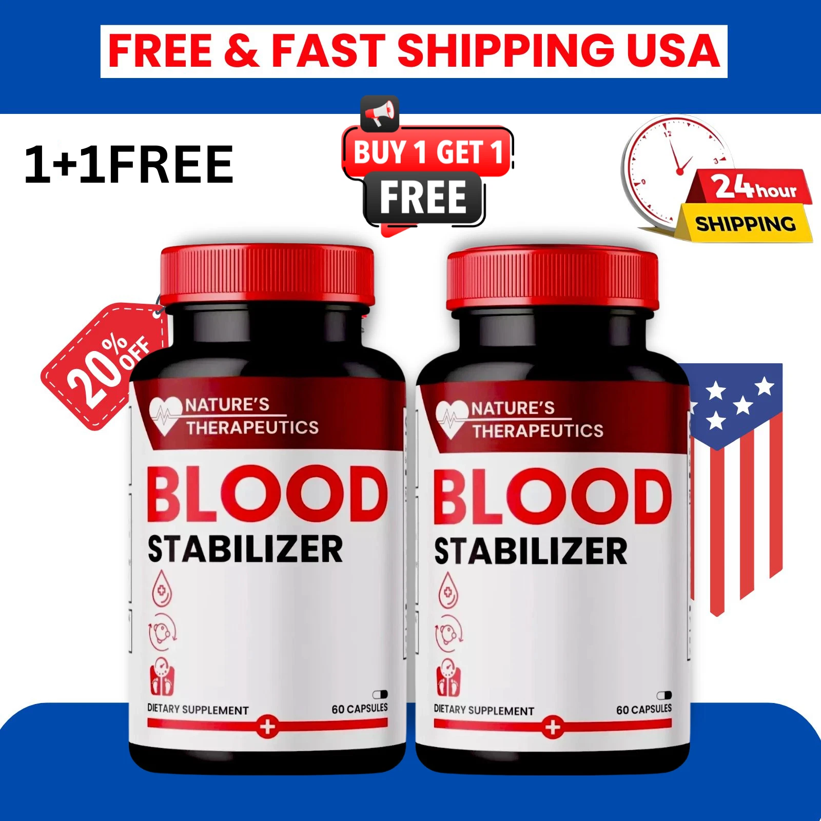 Nature's Therapeutics Blood Stabilizer, blood stabilizer (120 Capsules) 2 Pack