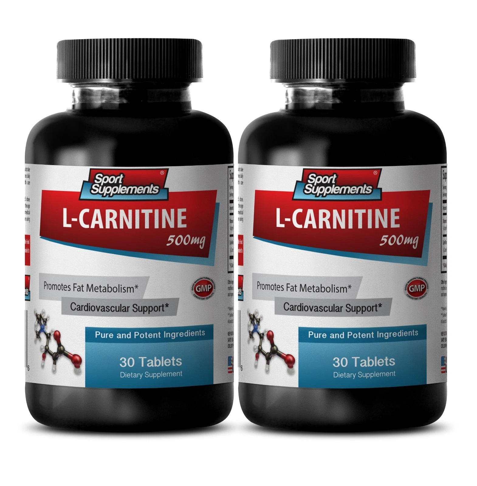 Weight Loss Super Strength L-Carnitine 500mg Amino Acid Pills 2 Bottle