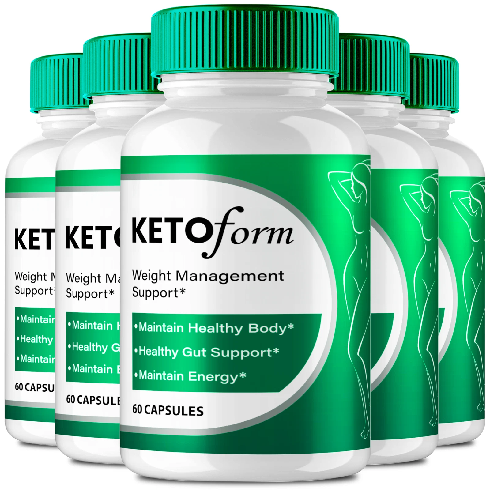 (5 Pack) Ketoform Keto Capsules, Keto Form Advanced Weight Management Pills