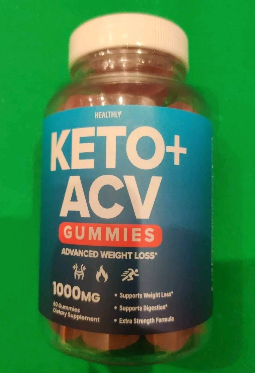 Keto + Apple Cider Vinegar Gummies, Weight Loss Support 1000 MG, 60 CT Exp 05/25