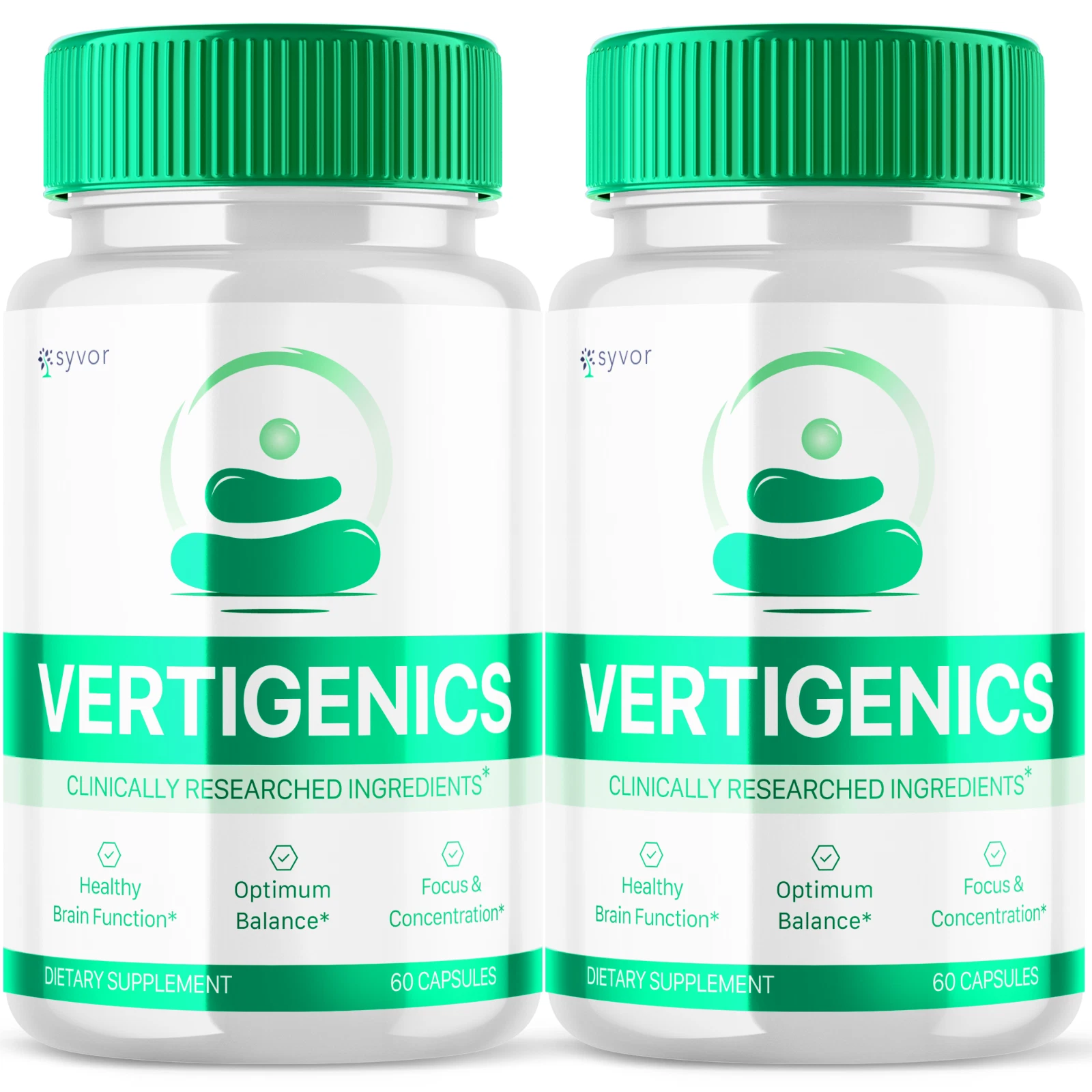 Vertigenics Advanced Nootropic Formula Brain Health Support 120 Capsules