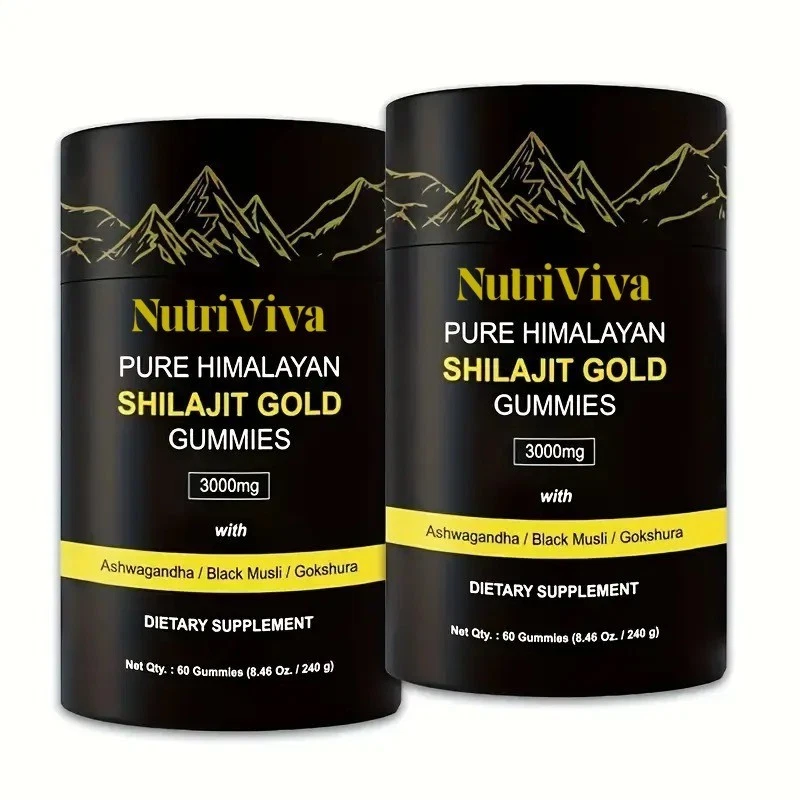 Pure Himalayan Shilajit Gummies 3000mg Energy, Testosterone & Immunity Boost 2PK