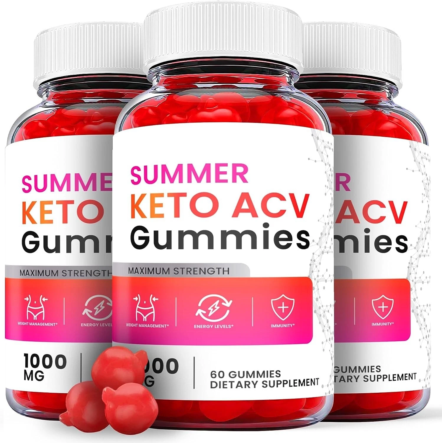 Summer Keto Gummies - Summer Keto ACV Gummies For Weight Loss, Vegan (3 Pack)