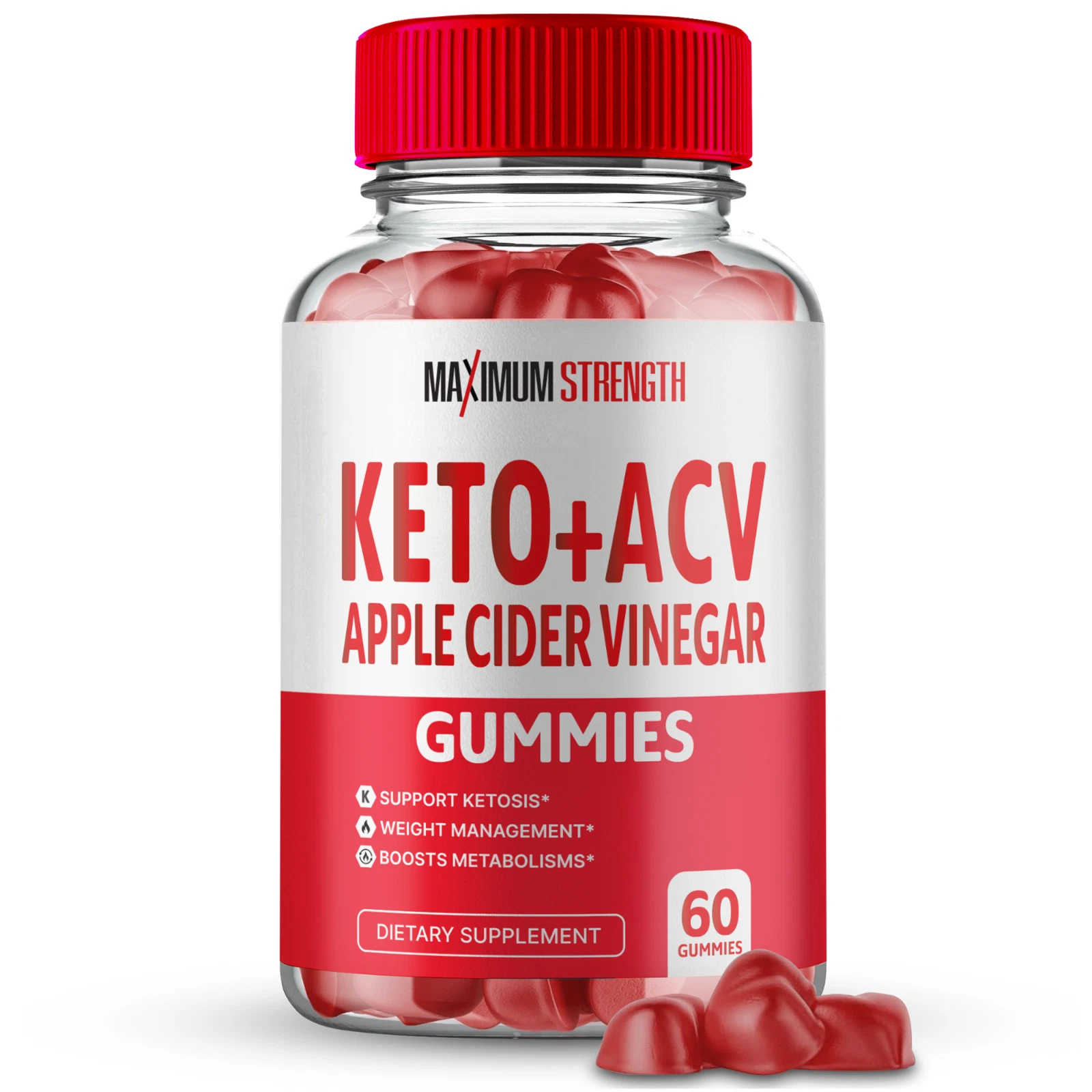 Maximum Strength Keto Gummies for Advanced Weight Loss & Wellness 60ct