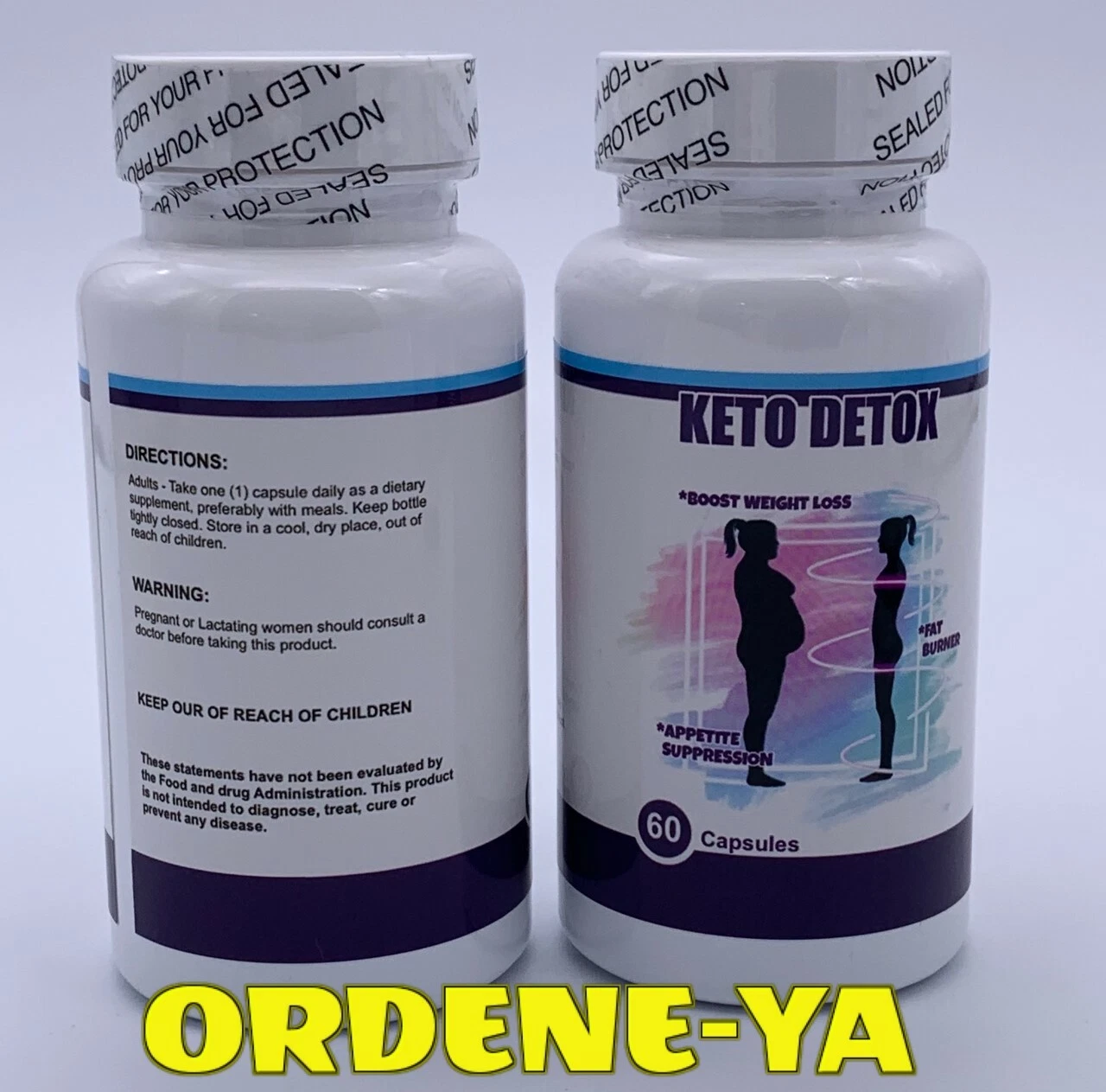 Keto Detox 60 Caps Diet Weight Loss Fat Fast Burner D-Tox Appetite