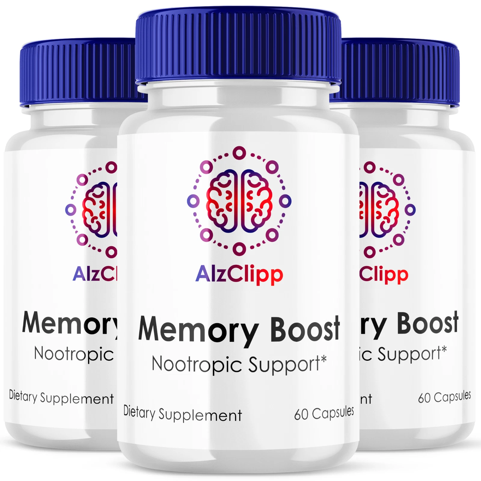 AlzClipp Memory Boost Advanced Nootropic Formula Brain Health Support 180 Pills