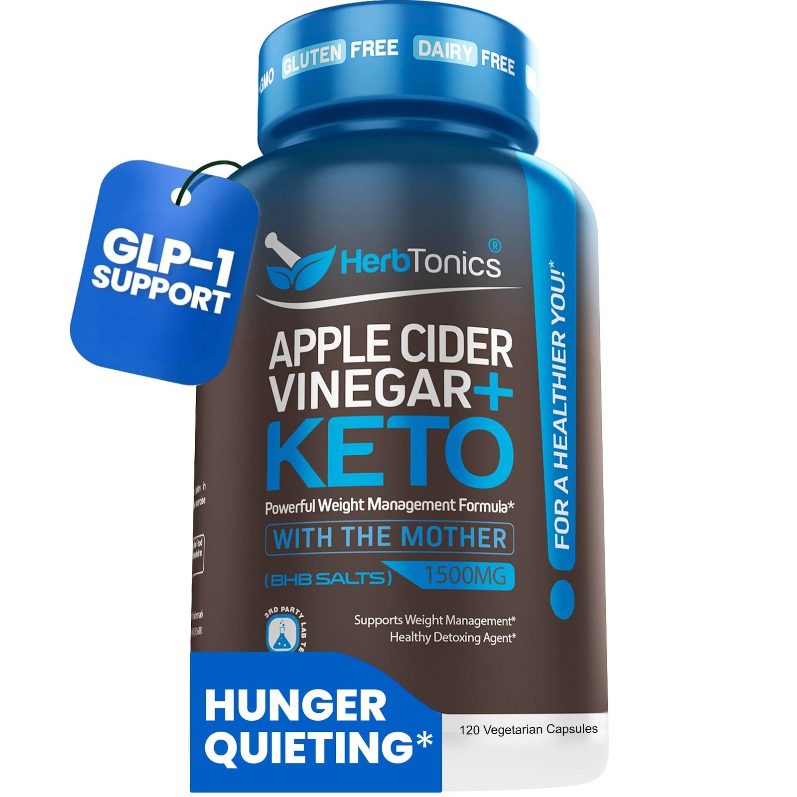 Herbtonics Apple Cider Vinegar With Keto Bhb Salts | Glp-1 Weight Loss