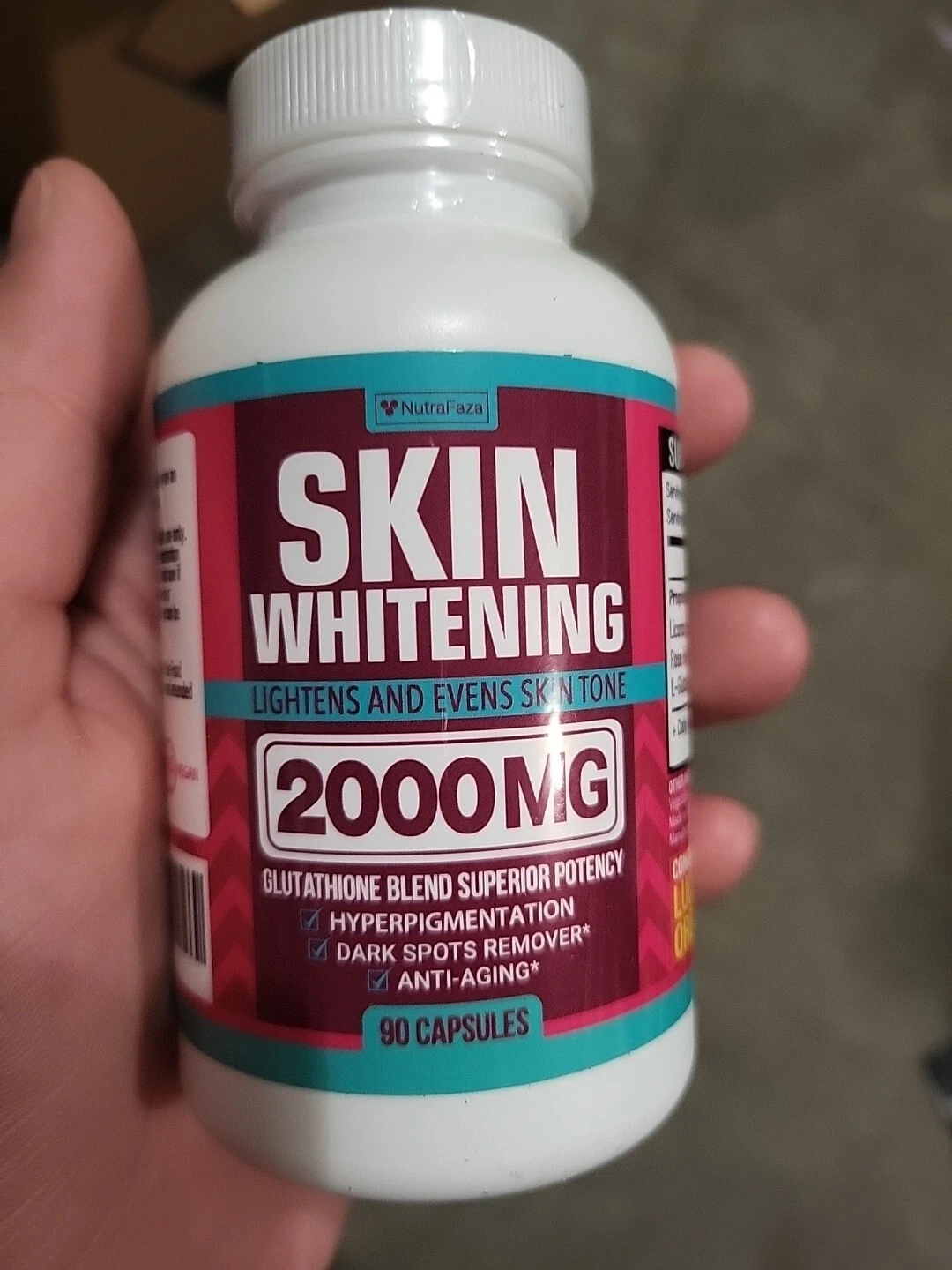 Skin Whitening Dietary Supplement, 2000 mg, 90 Capsules