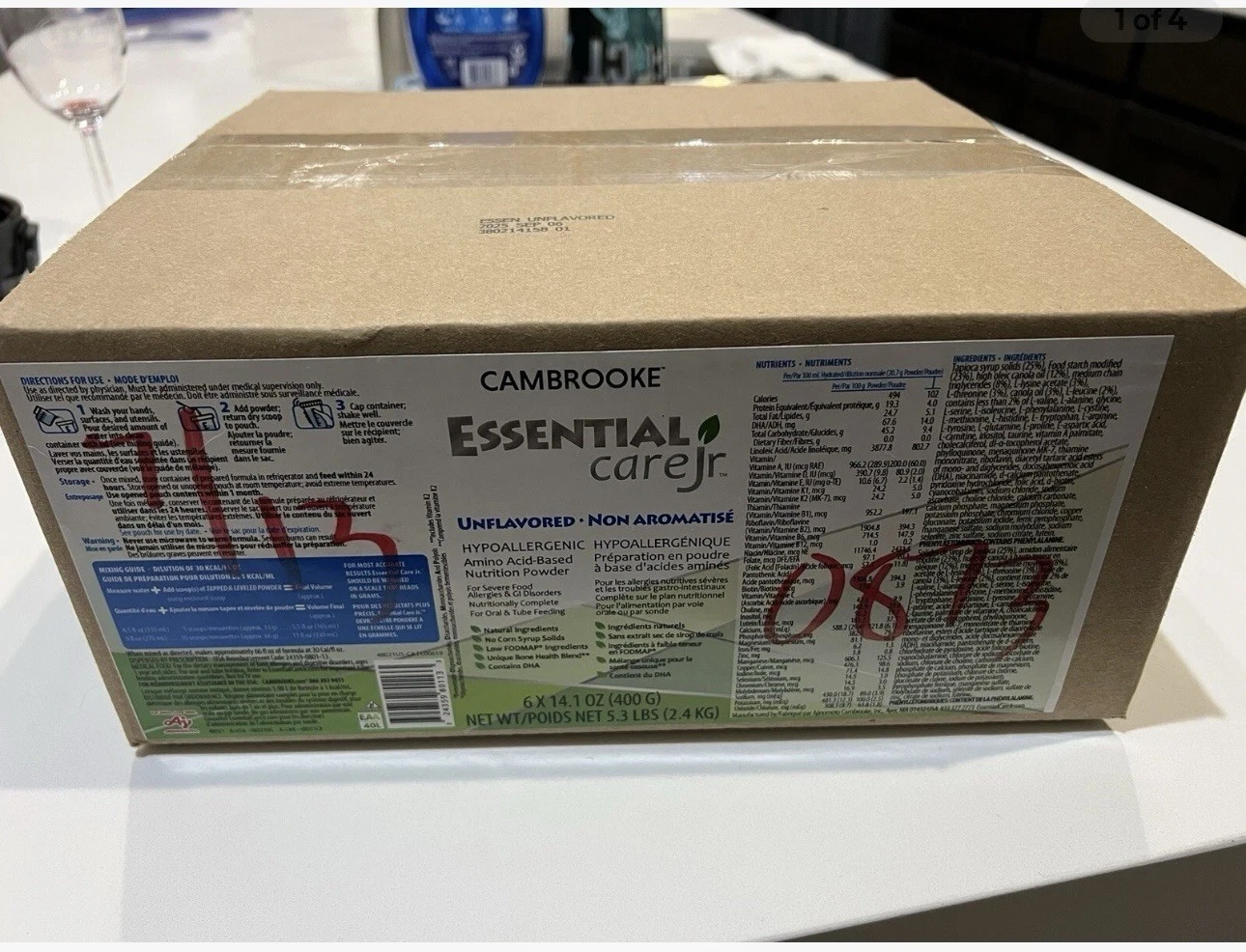 Essential Care Jr (Unflavored) Amino Acid BaseNutrition Powder (qty 6)(Mar 2026)