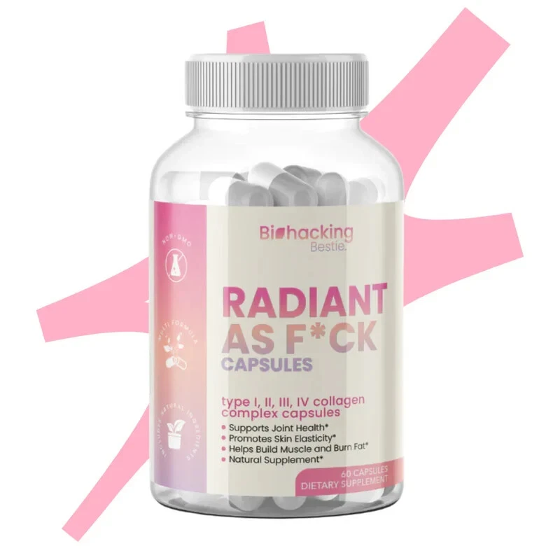 SKIN COLLAGEN CAPSULES Biohacking RADIANT - 90 Count EXP 2027
