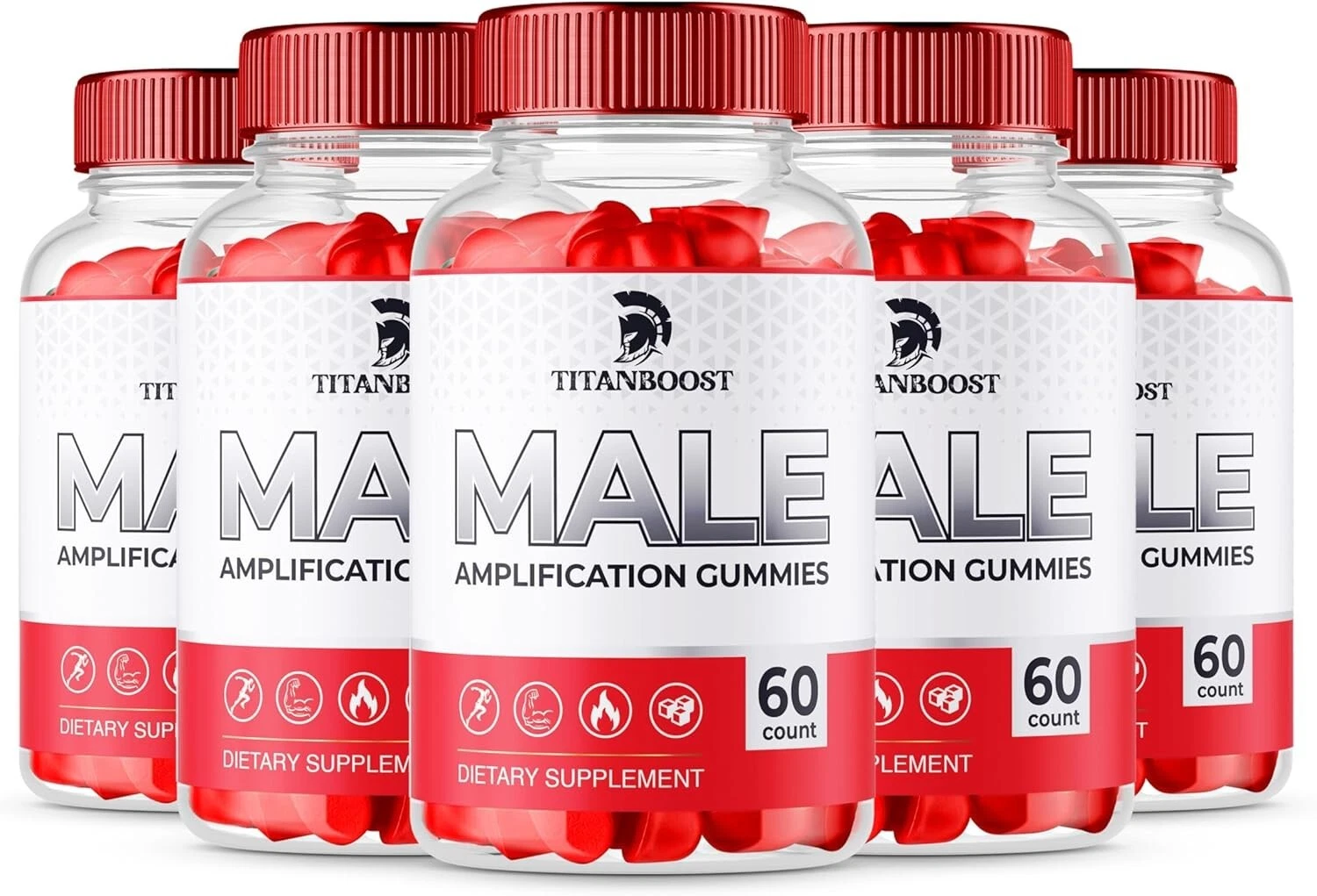 Titan Boost Gummies Male Amplification Formula Supplements (300 Gummies) 5-Pack