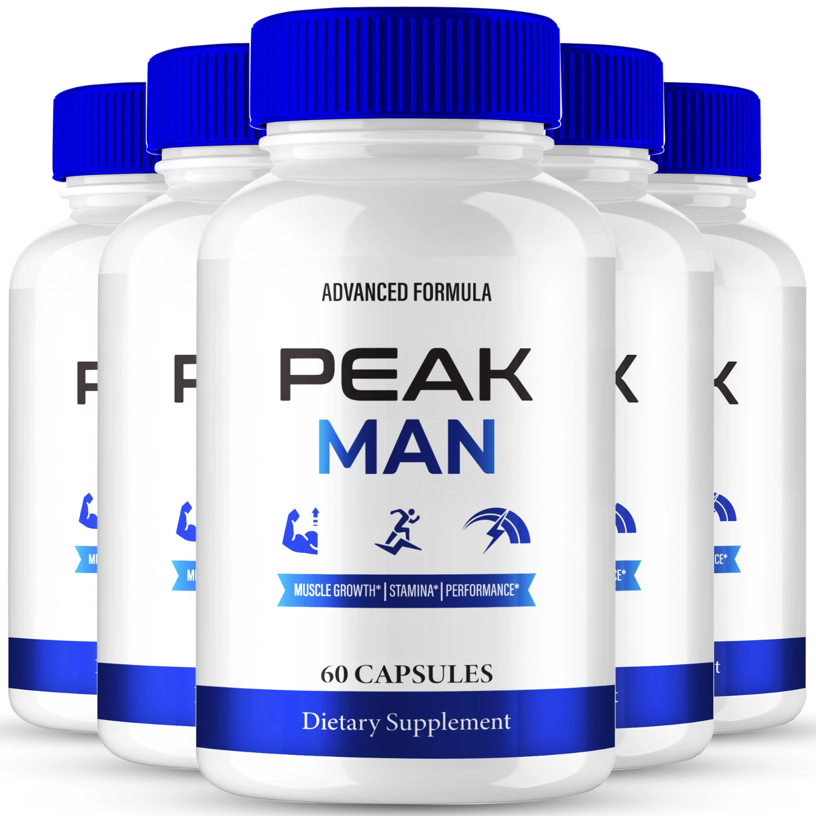 (5 Pack) Peak Man Capsules, Advanced PeakMan Maximum Performance Male Pills