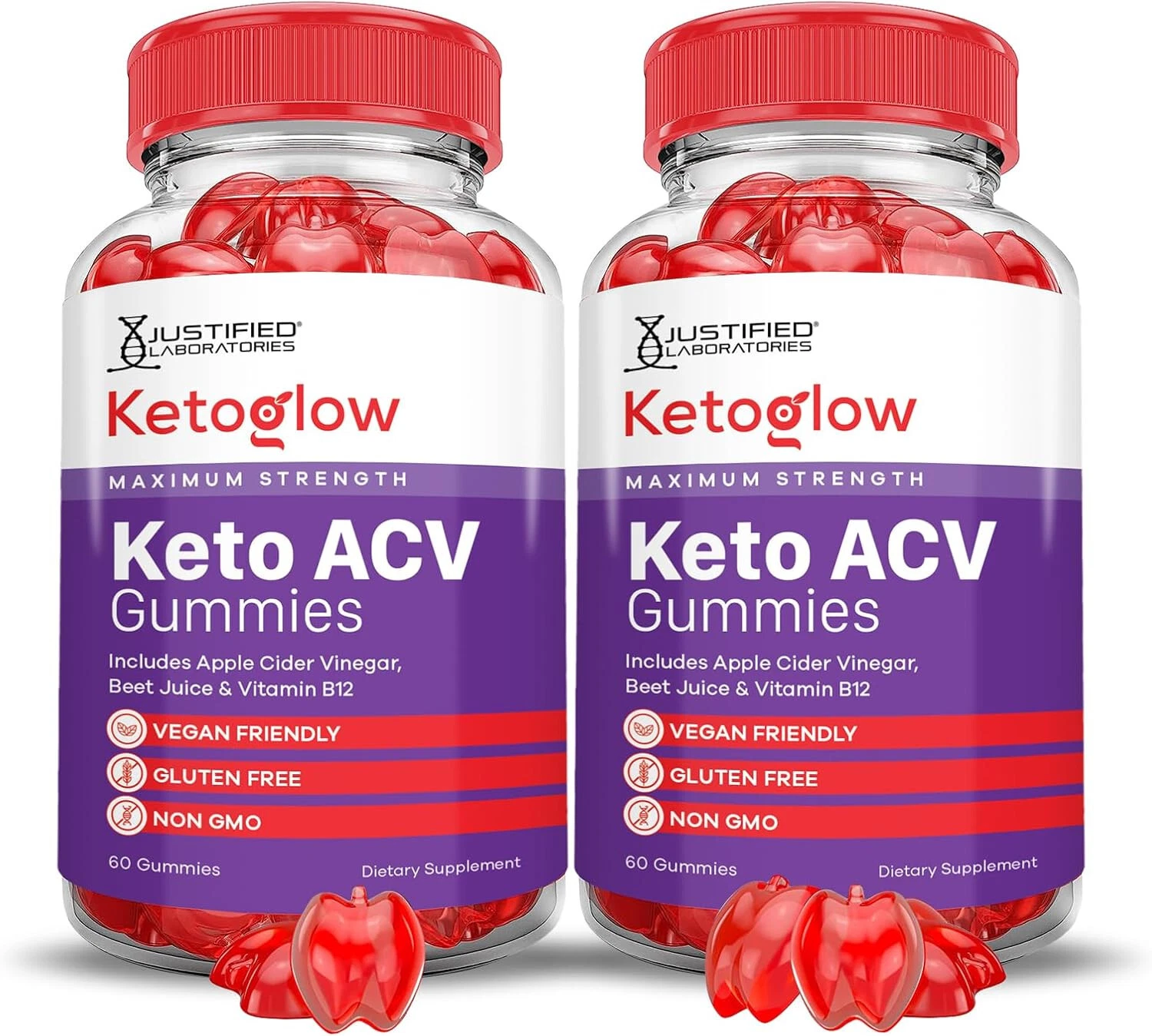 (2 Pack) Keto Glow Keto ACV Gummies Advanced Formula 1000mg Ketoglow Keto Gummys