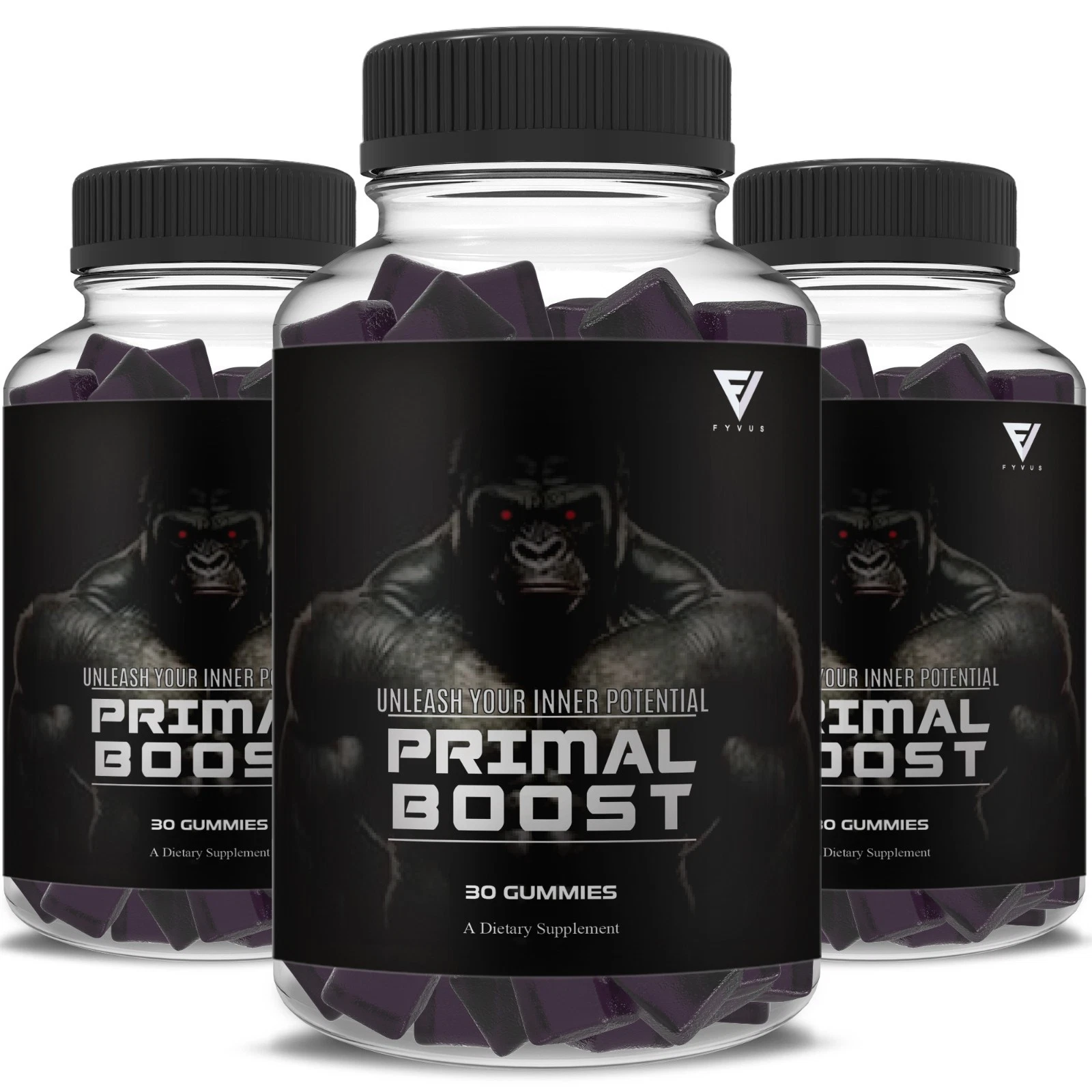 (3 Pack) Primal Boost Advanced Gummy, PrimalBoost Daily Energy (3 Month Supply)