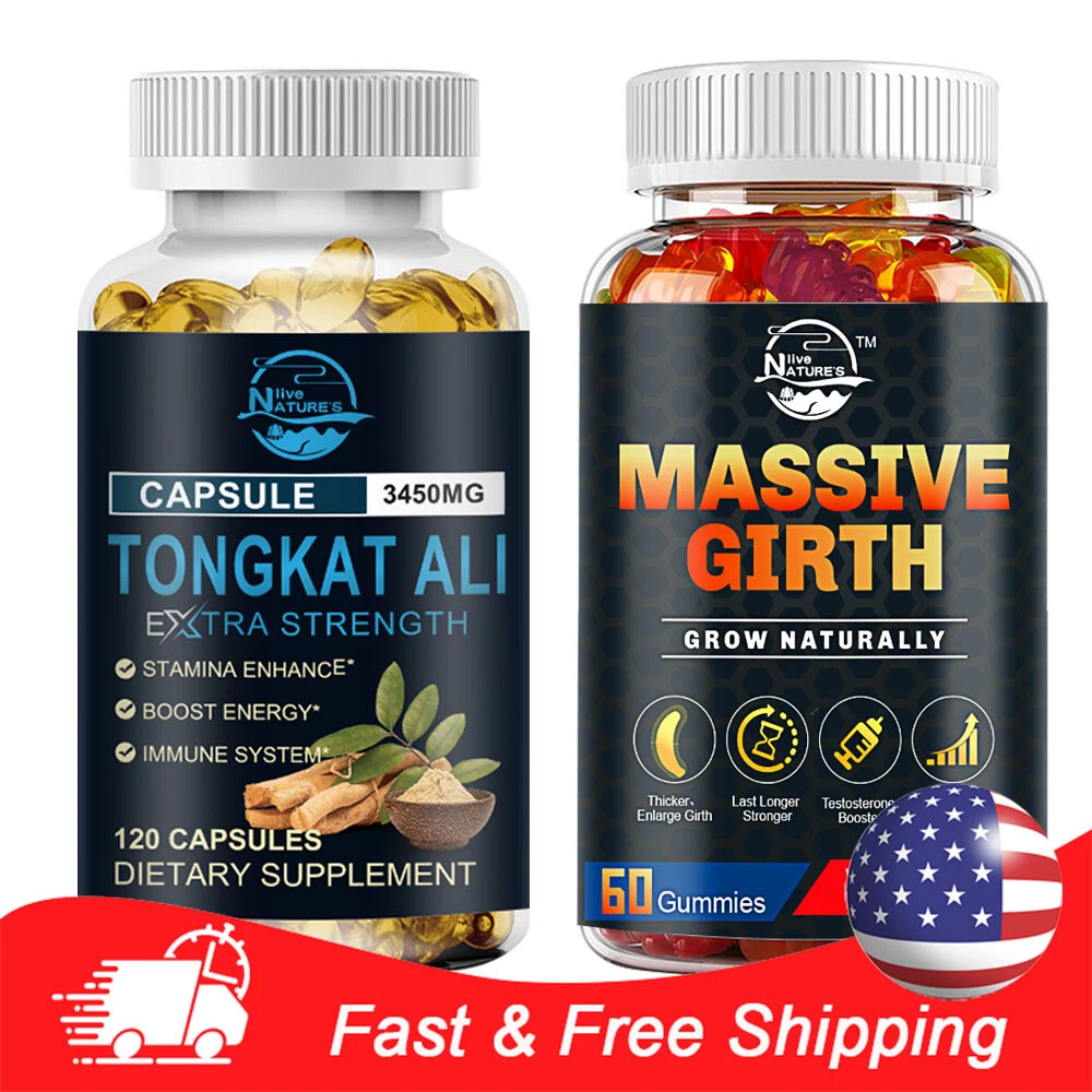 2 in 1 Max Strength Male Libido Enhancement - Stamina & Energy - Massive Girth