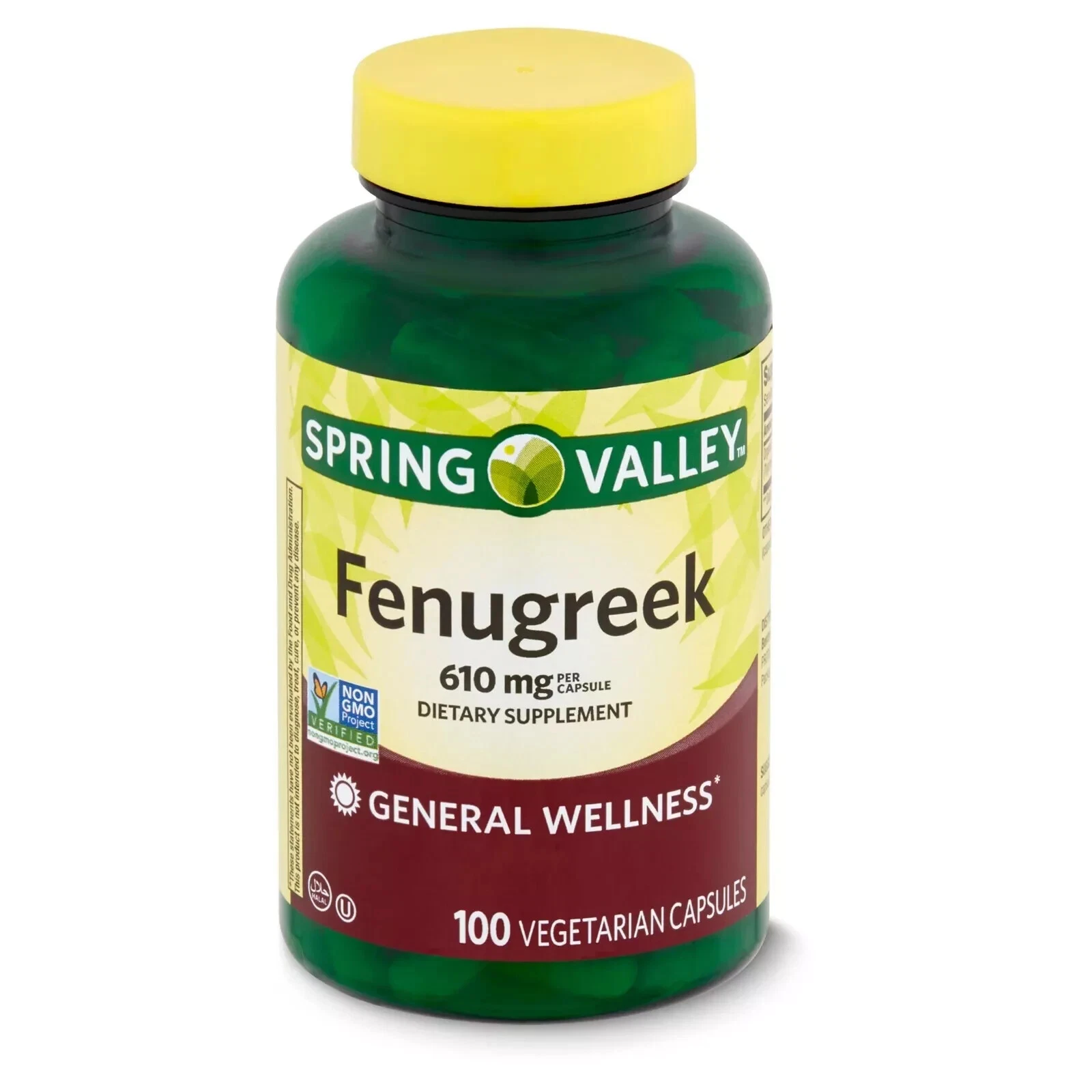Spring Valley Fenugreek Dietary Supplement Capsules, 610mg, 100 Count $