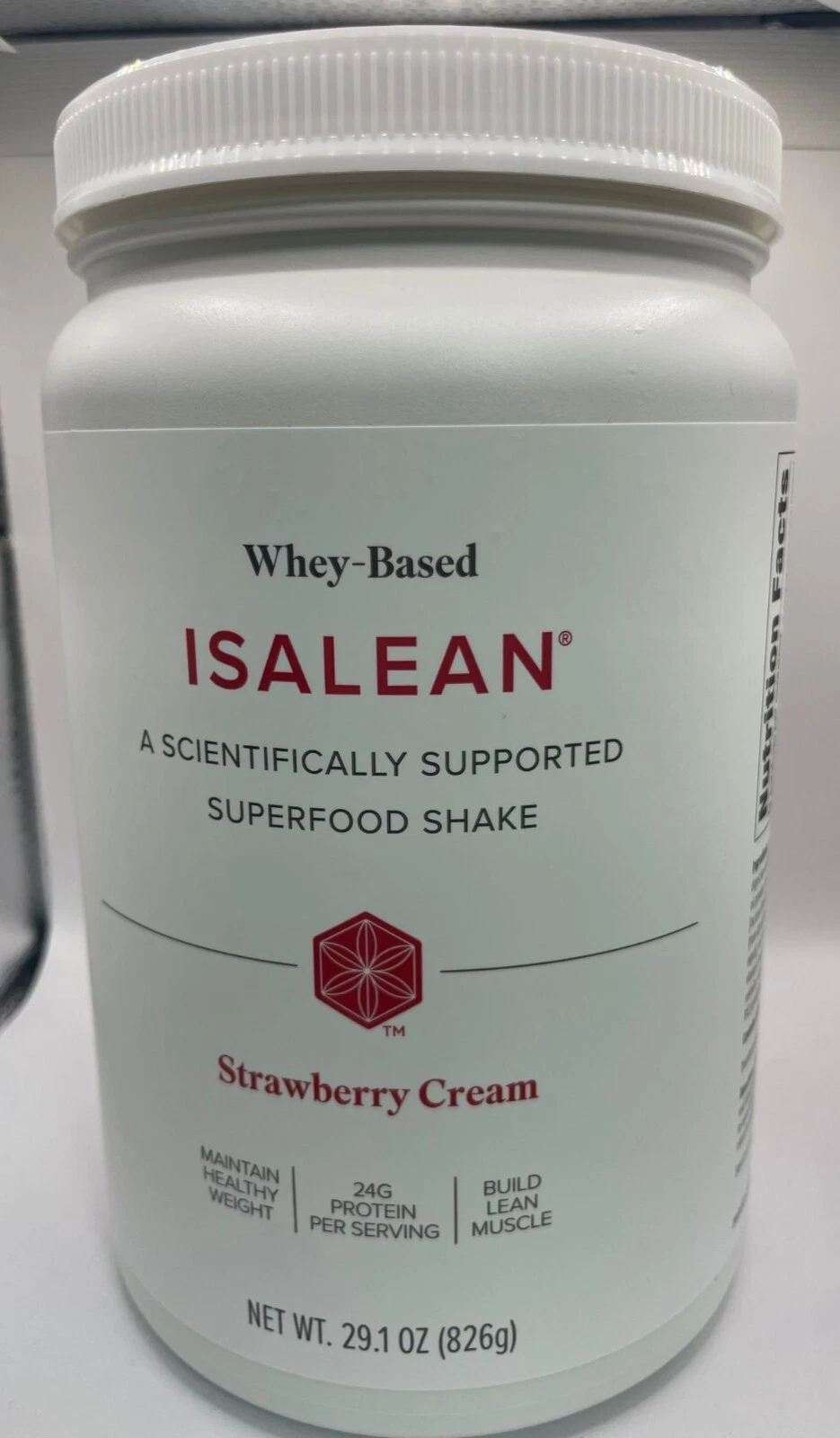 4 Packs Isagenix Isalean Shake Canister - Strawberry Cream Exp 02-25