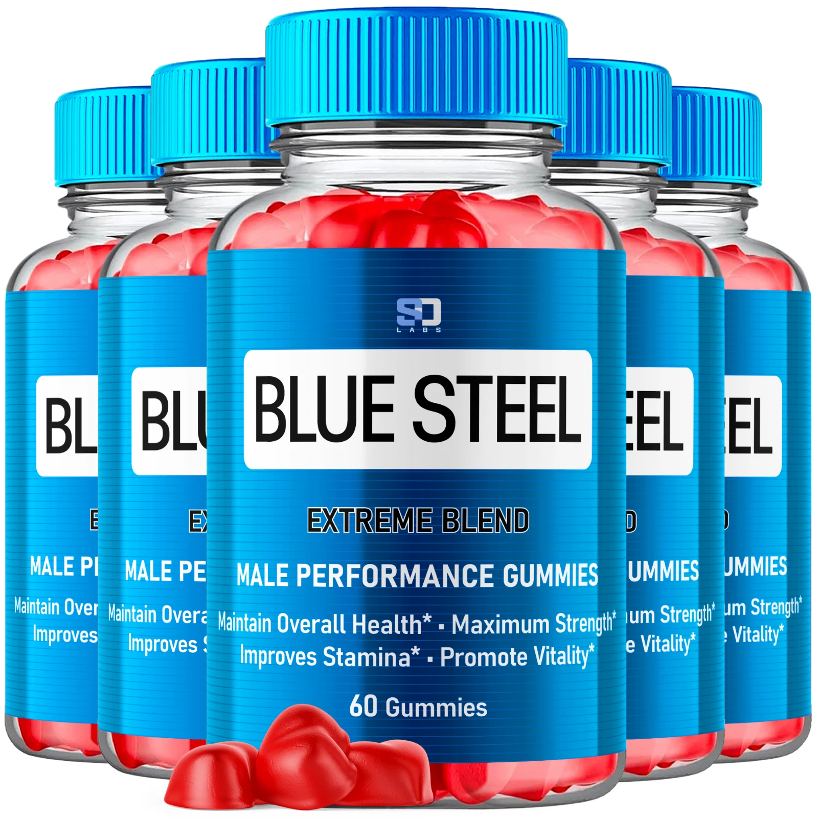 Blue Steel Male Gummies – Enhance Performance & Wellness Support (5 Pack)