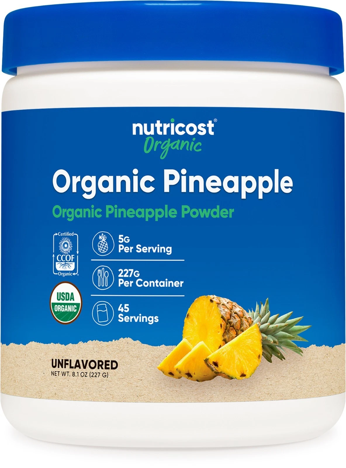 Nutricost Organic Pineapple Powder (8 OZ) - Non-GMO and Gluten Free