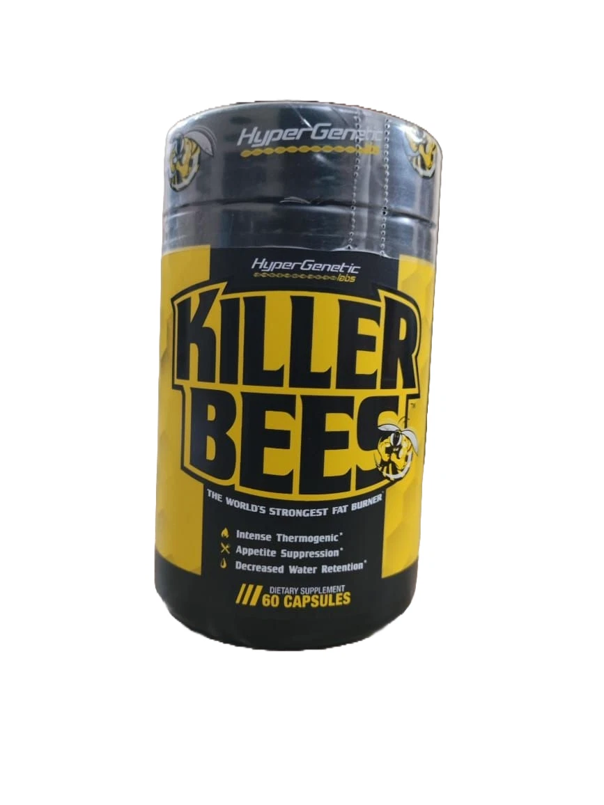 KILLER BEES BY HYPER GENETIX FAT BURNER BURN FAT FAST LOSE WEIGHT HIGH STIM