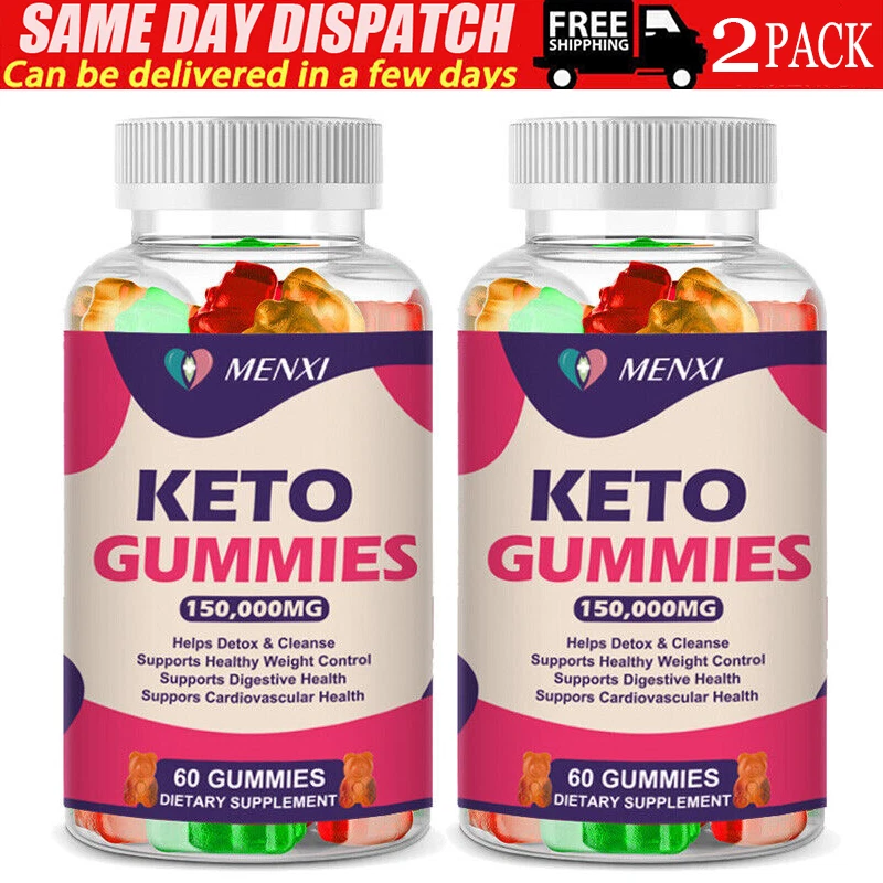 Keto ACV BHB Gummies for Fat Burn Weight Loss Detox Keto Diet Gummies (2 Packs)
